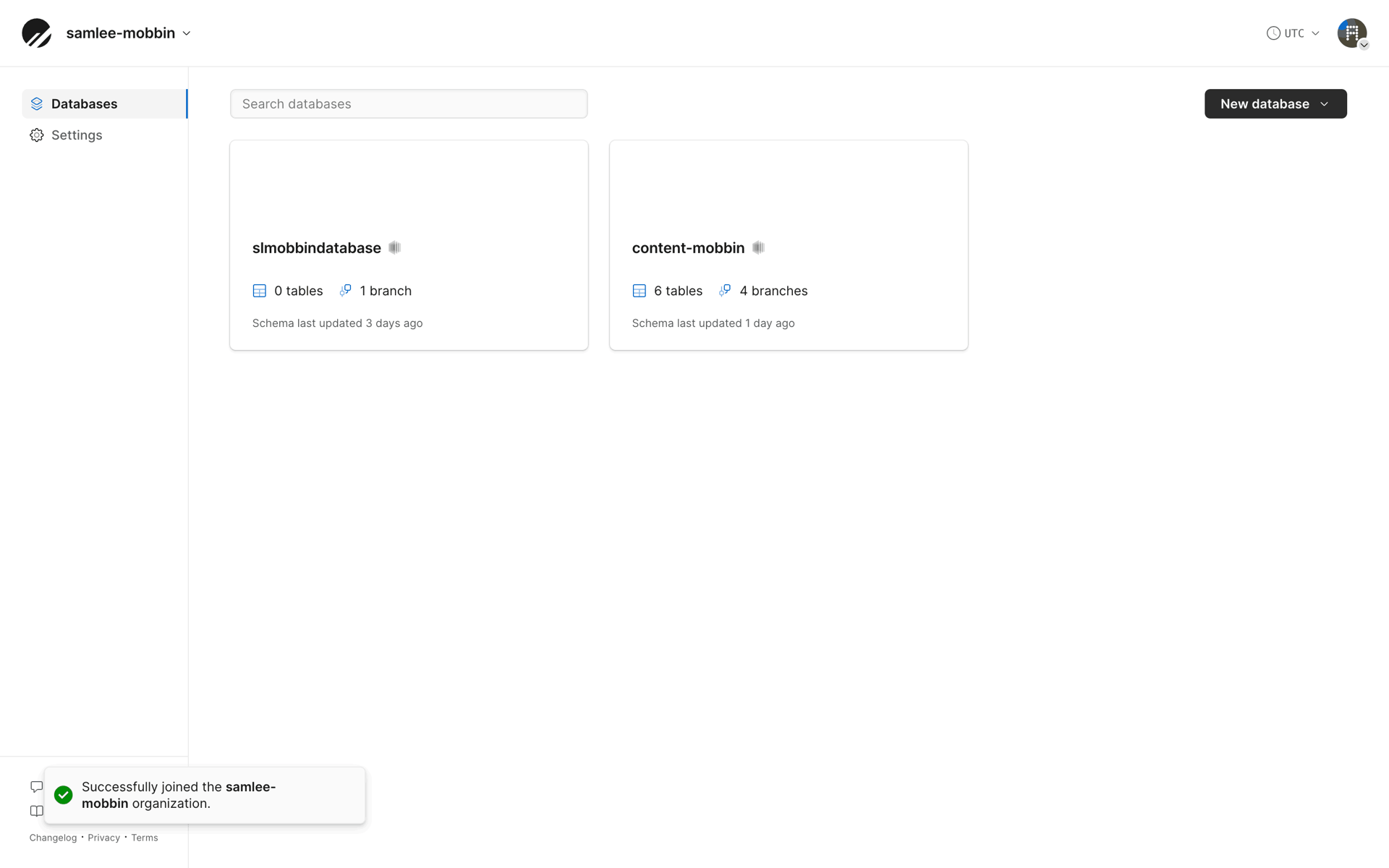 PlanetScale Web UI screenshot 8