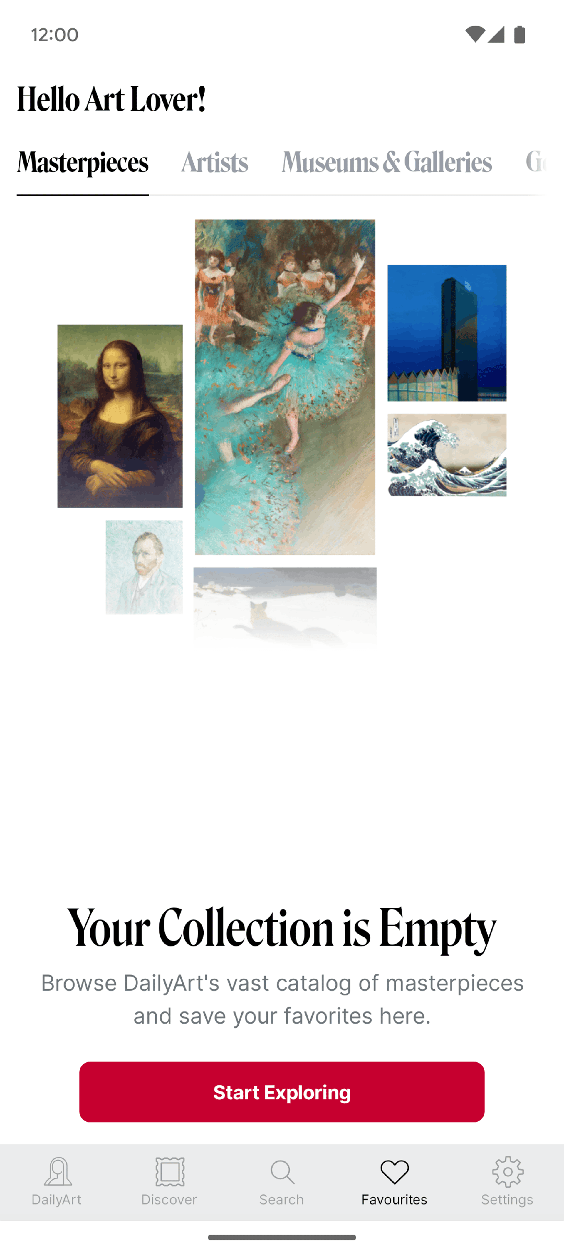 DailyArt Android UI screenshot 10