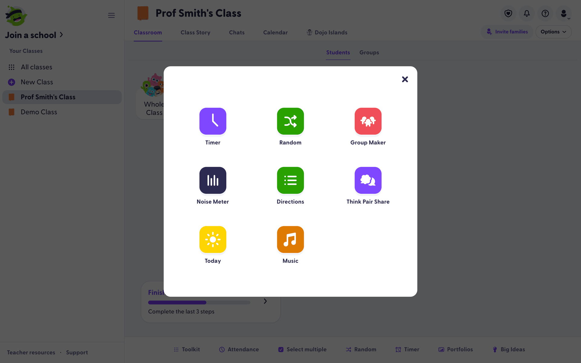 ClassDojo Web UI screenshot 14