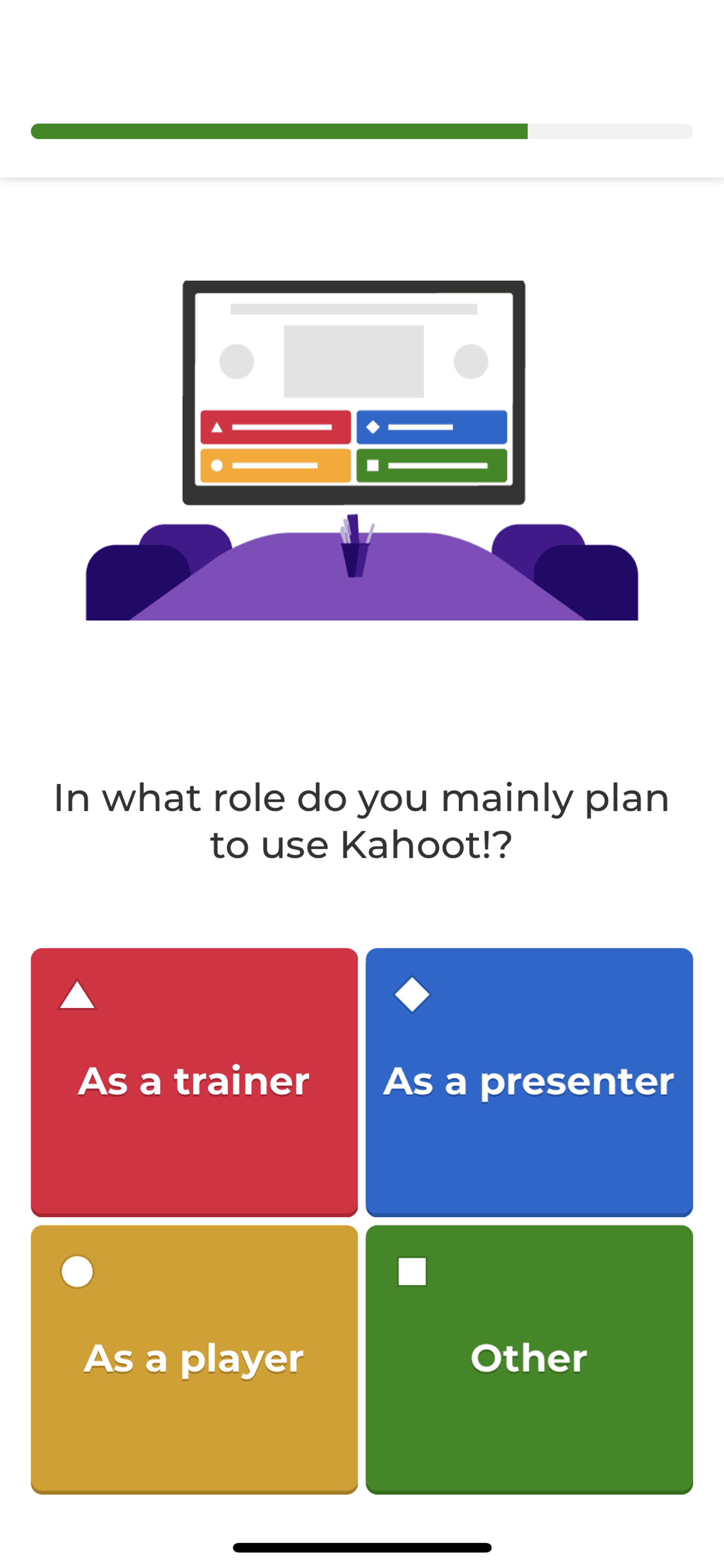 Kahoot! iOS UI screenshot 7