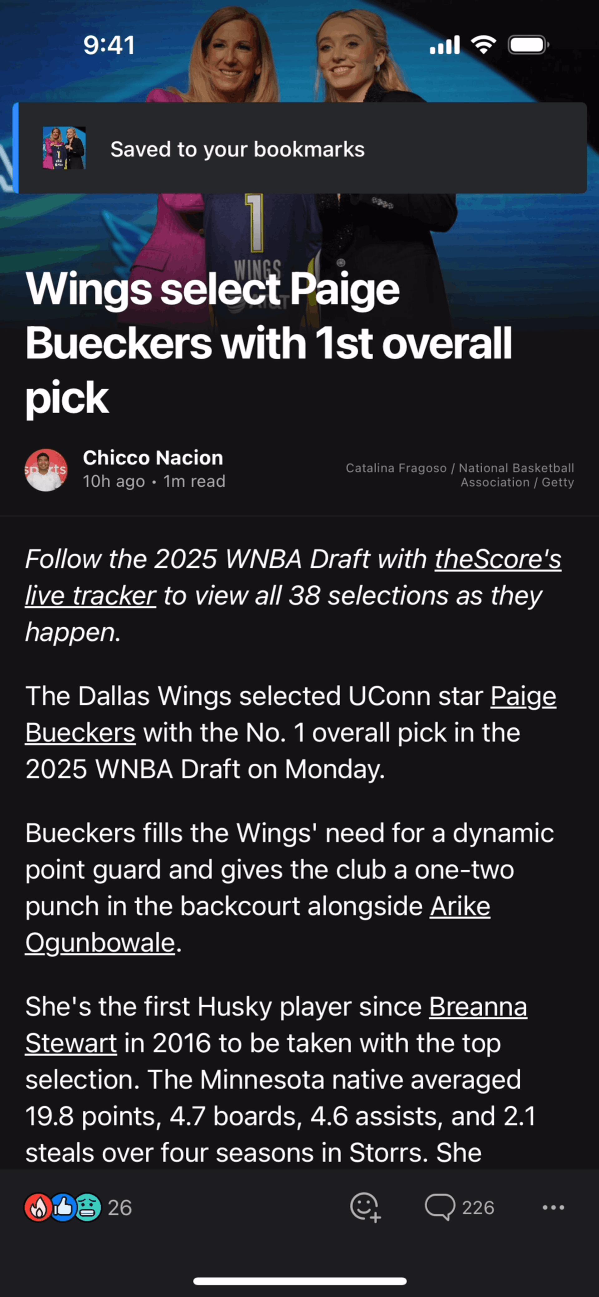 theScore iOS UI screenshot 16