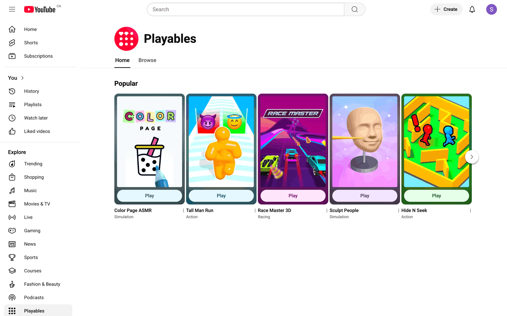YouTube Web UI screenshot 9