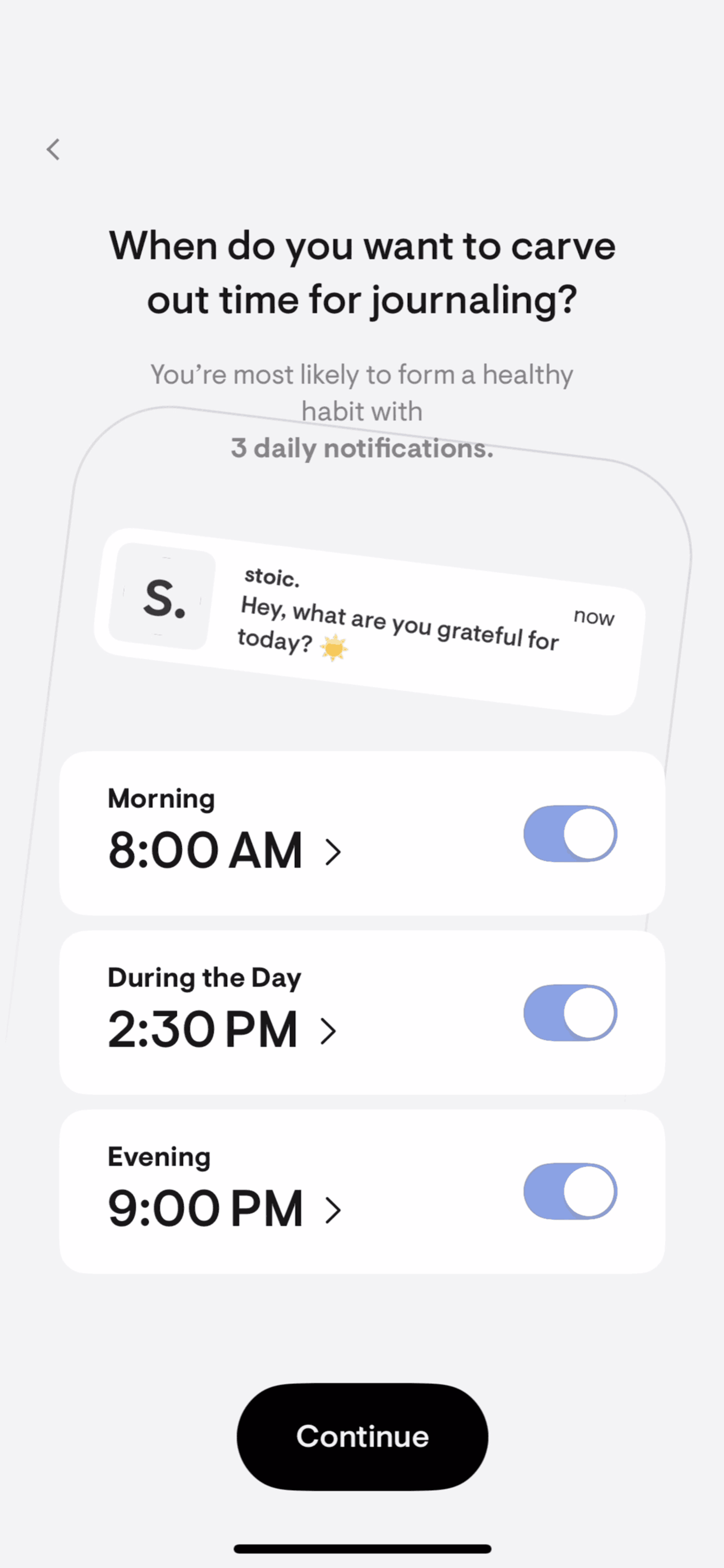 stoic. iOS UI screenshot 6
