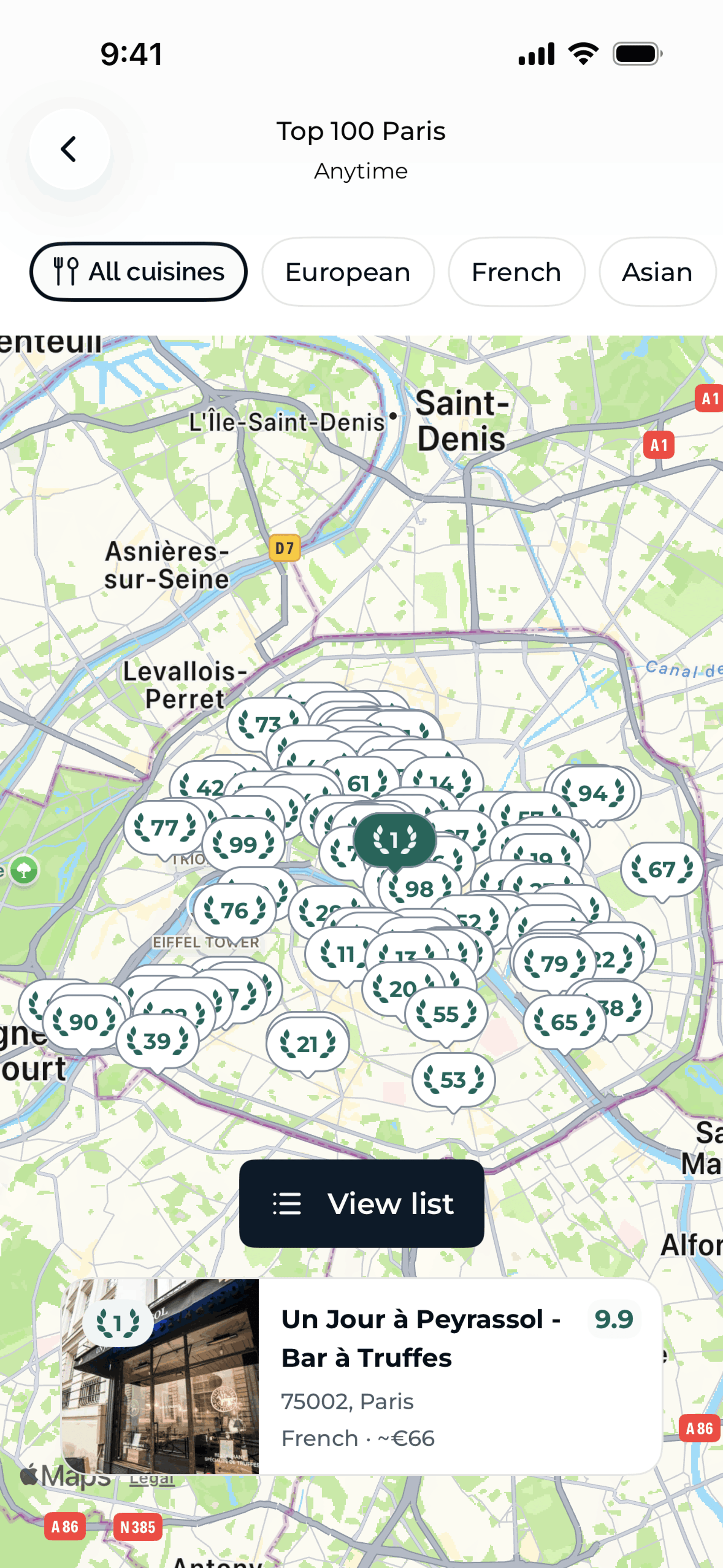 TheFork iOS UI screenshot 6