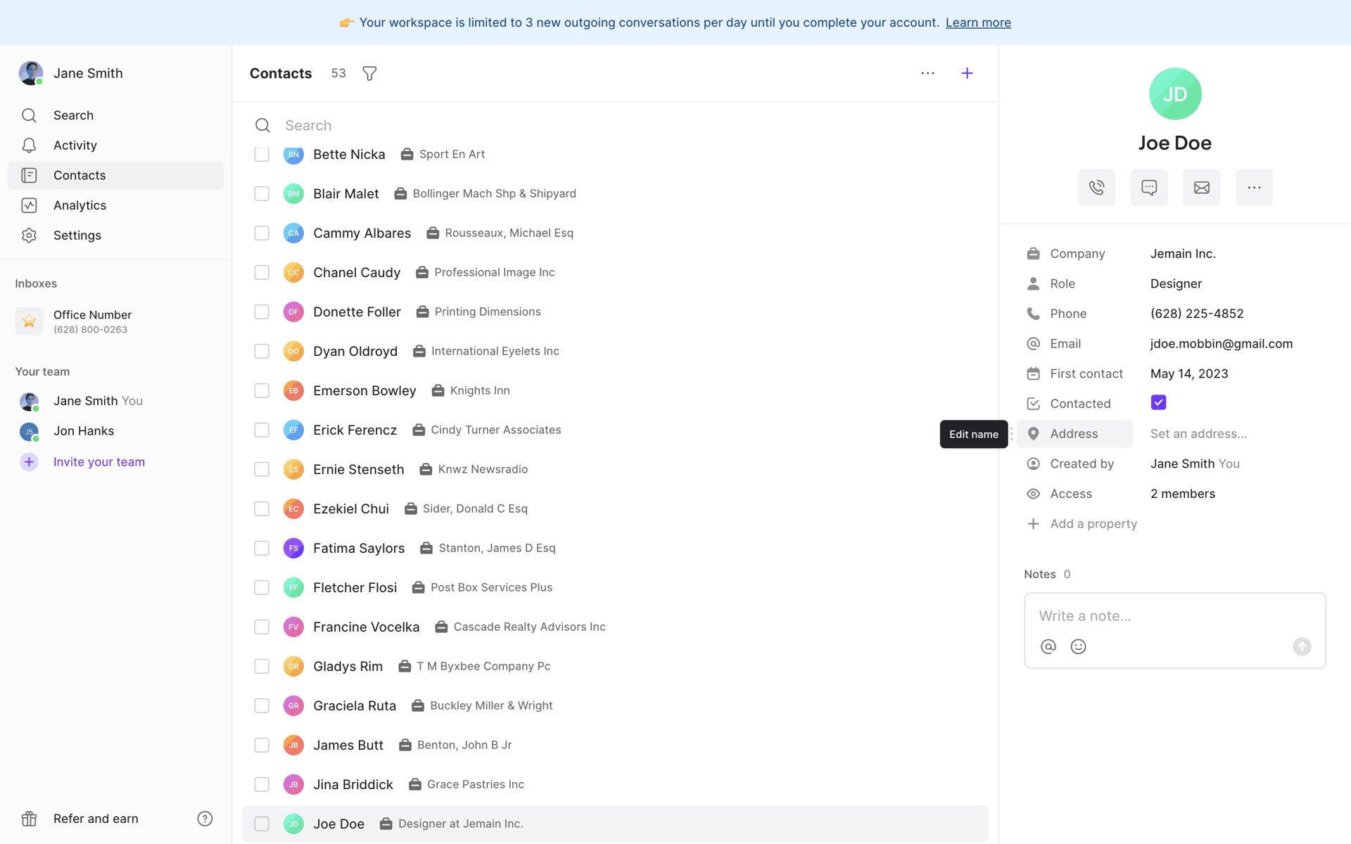 OpenPhone Web UI screenshot 9