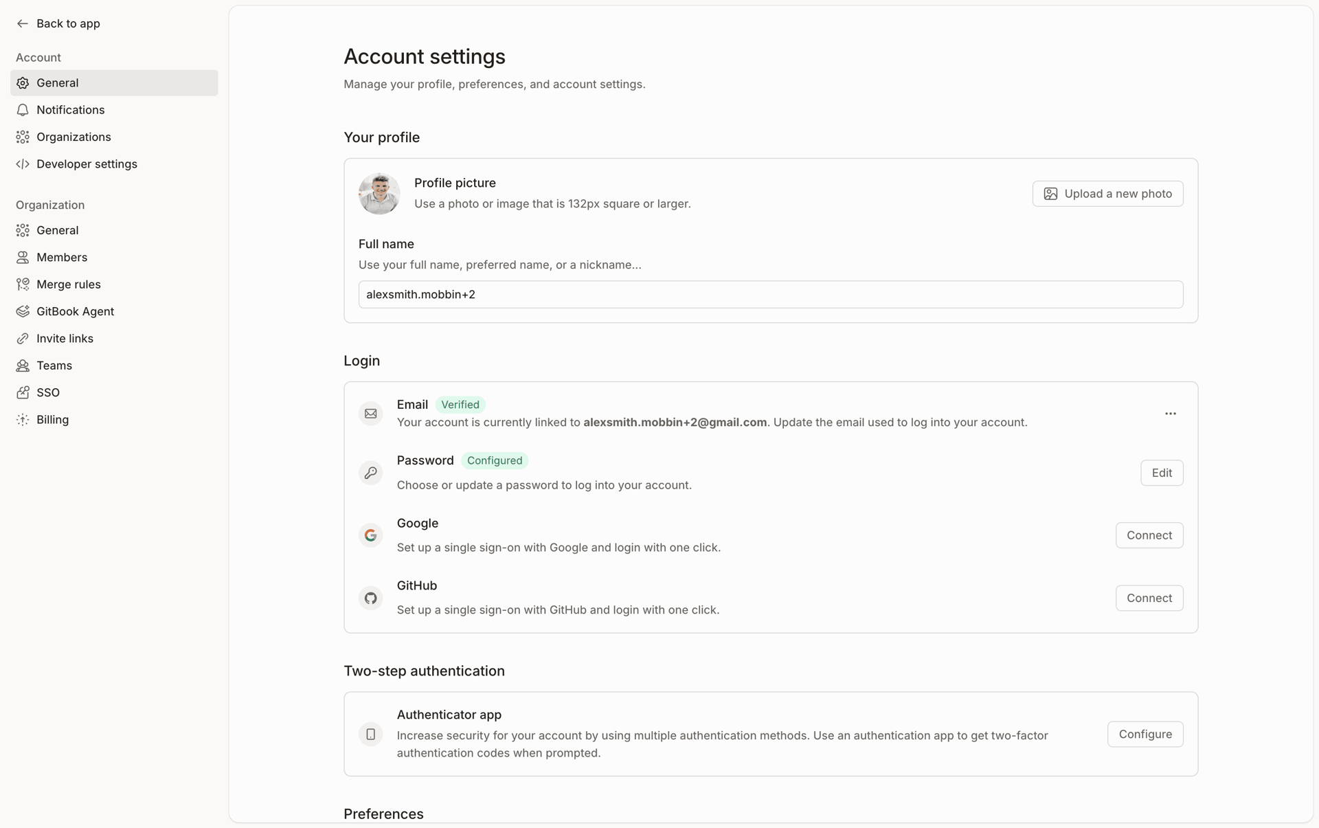 GitBook Web UI screenshot 14
