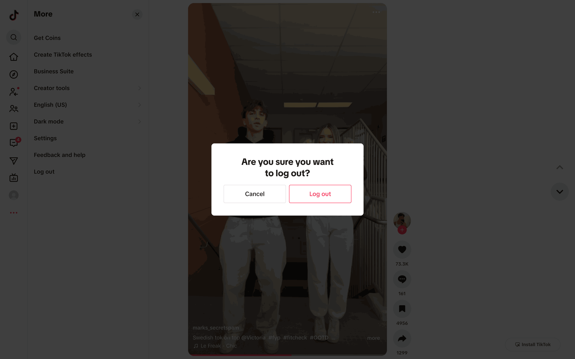 TikTok Web UI screenshot 18