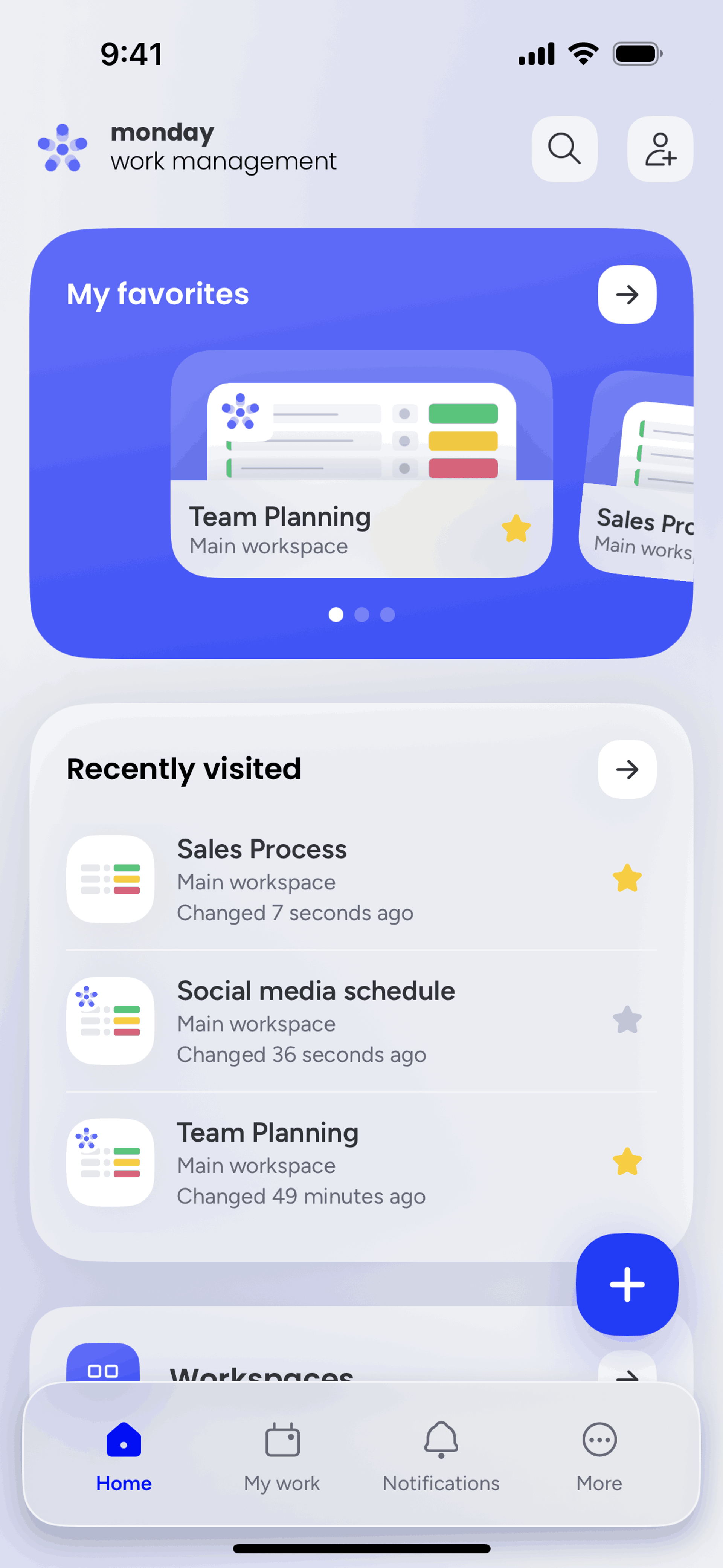 monday.com iOS UI screenshot 22