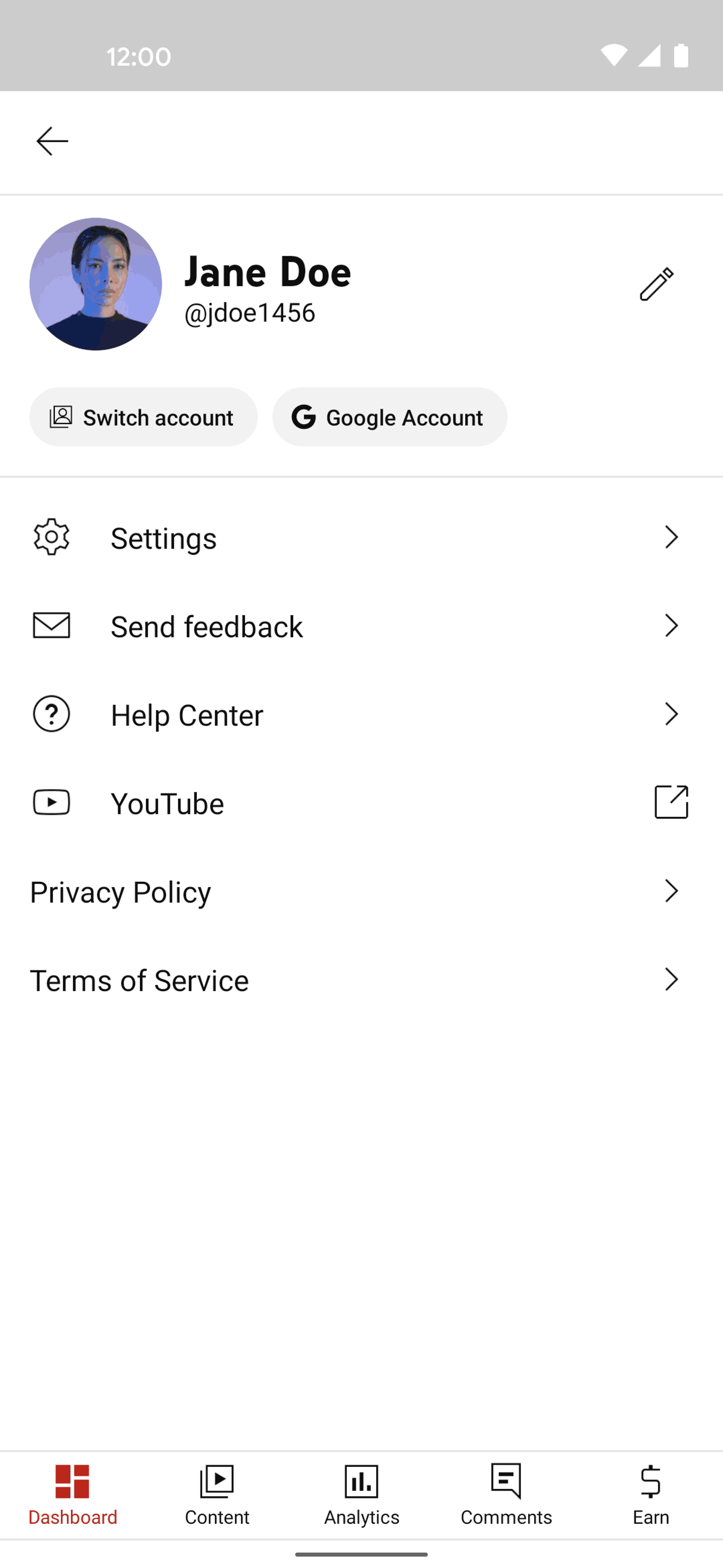 YouTube Studio Android UI screenshot 22