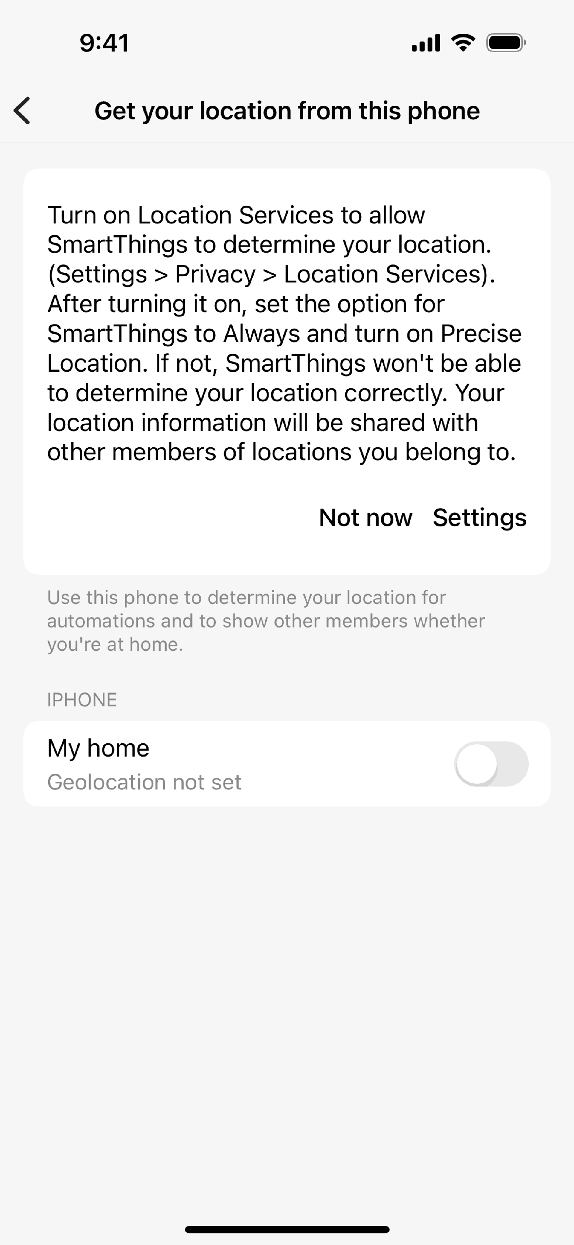 SmartThings iOS UI screenshot 14