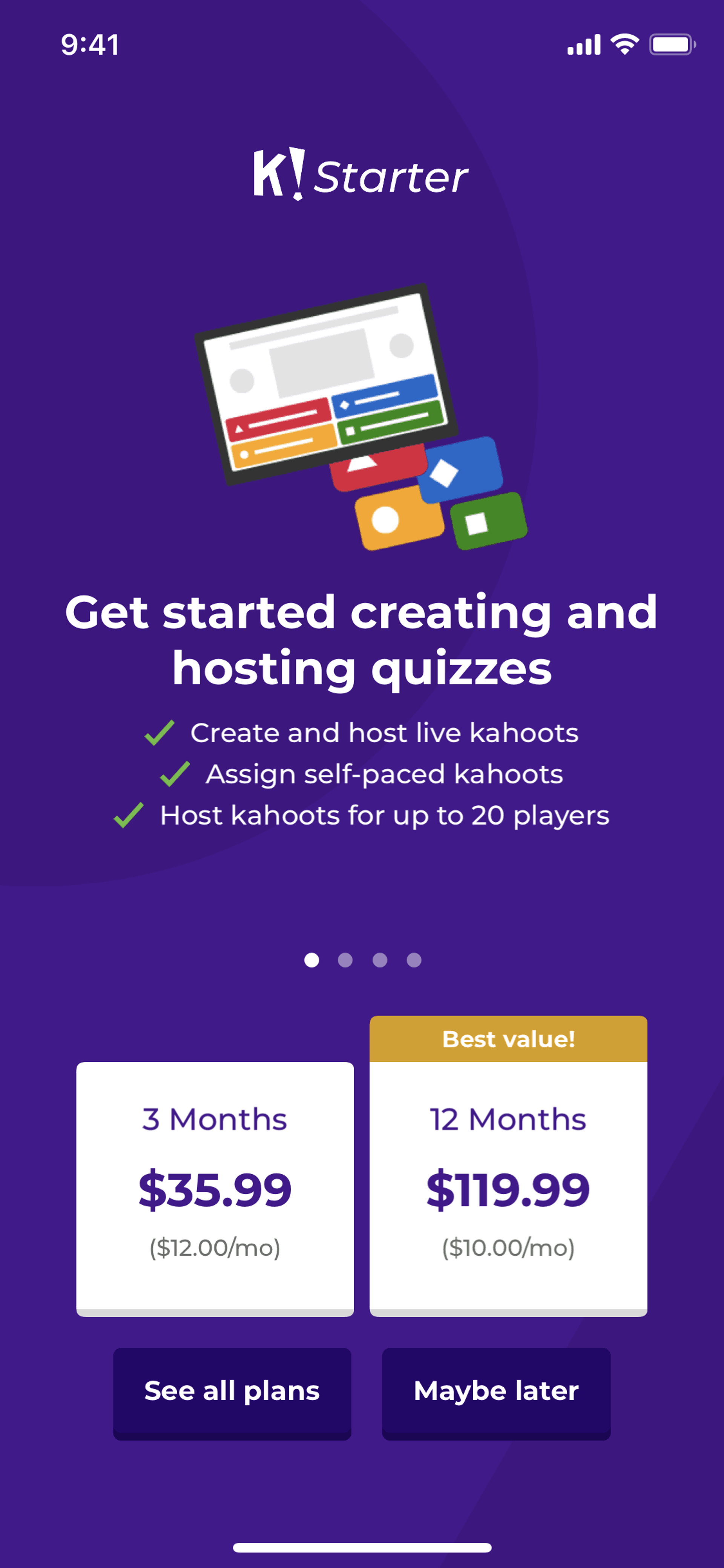 Kahoot! iOS UI screenshot 13