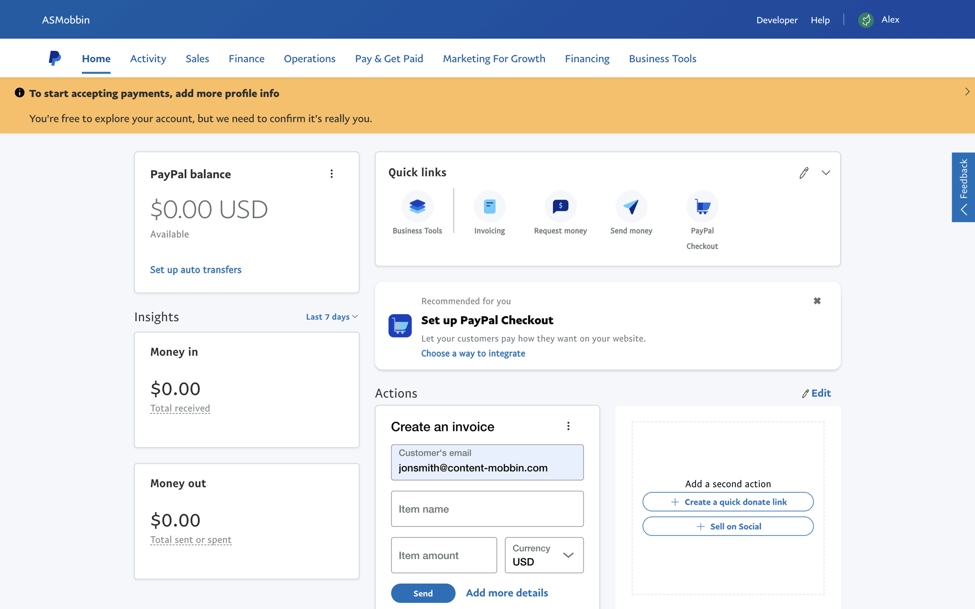 PayPal Web UI screenshot 7
