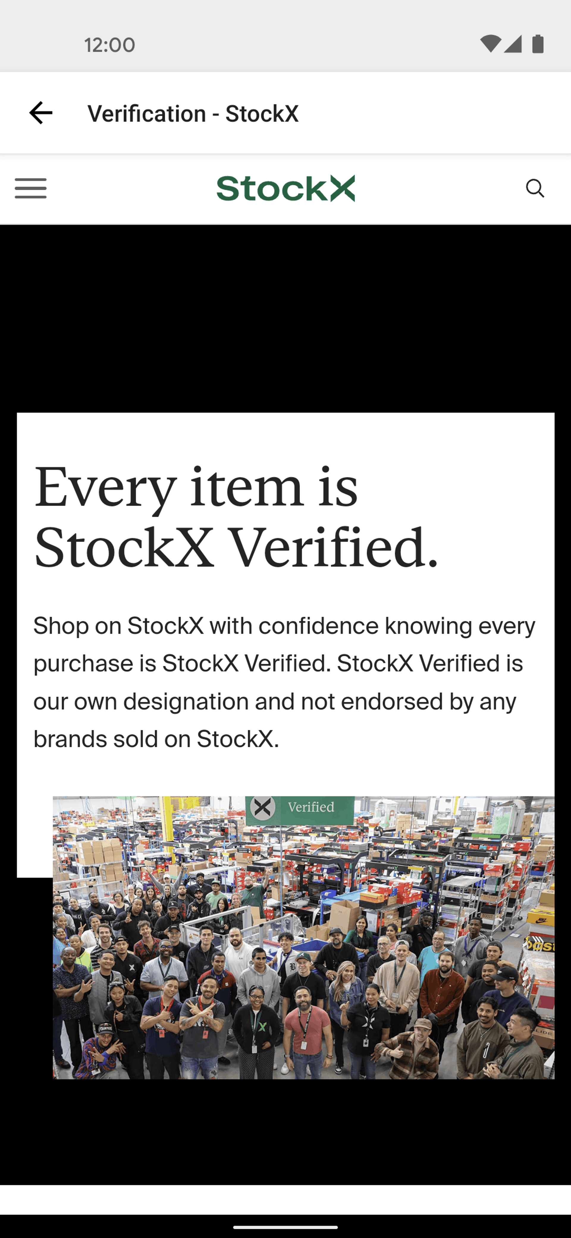 StockX Android UI screenshot 4