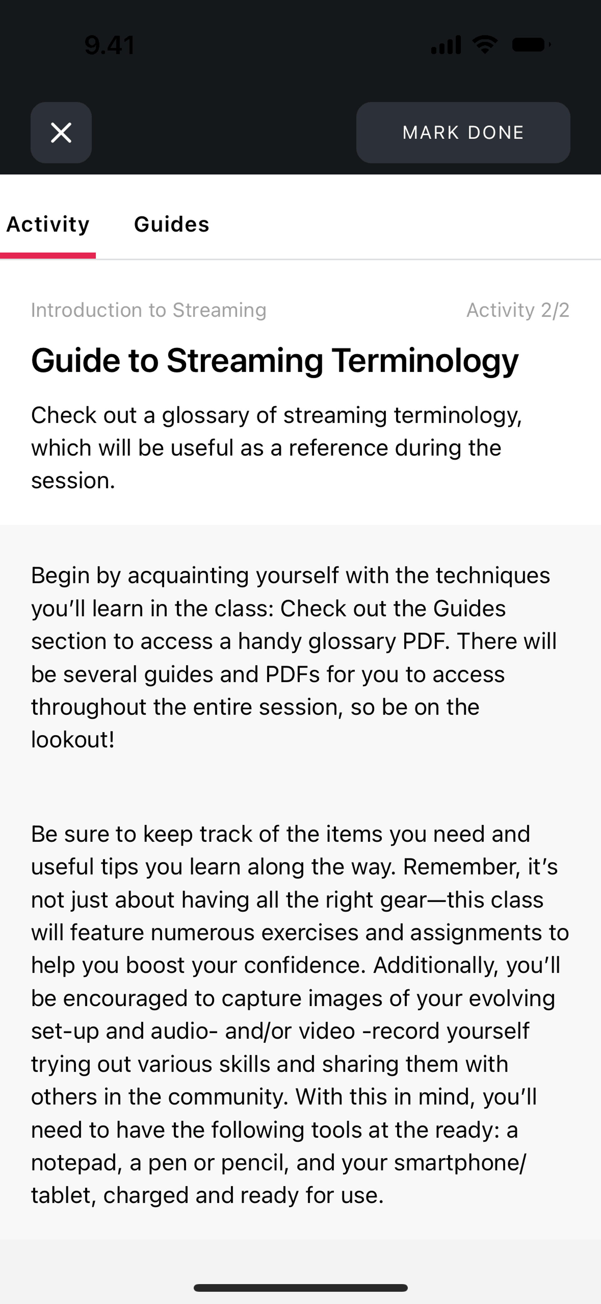 MasterClass iOS UI screenshot 4