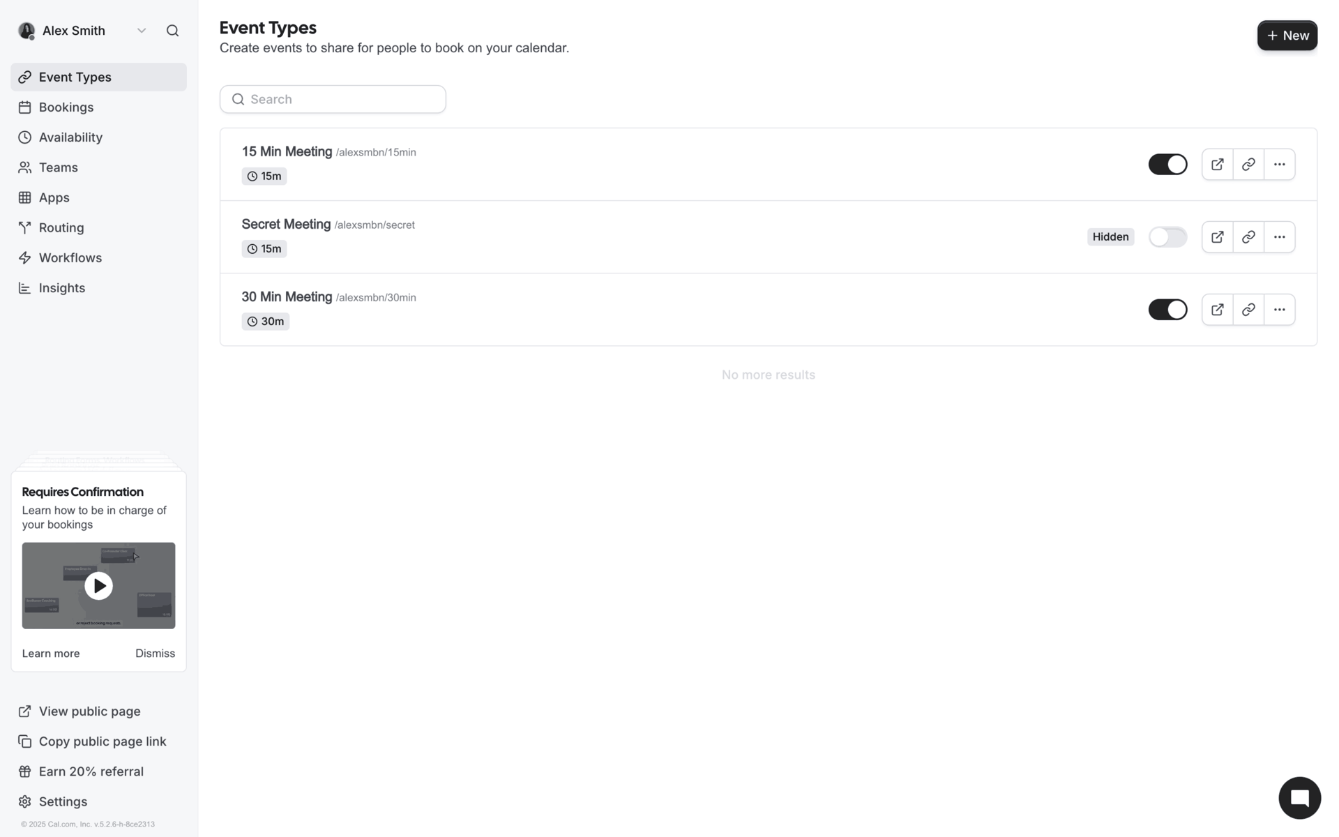 Cal.com Web UI screenshot 19