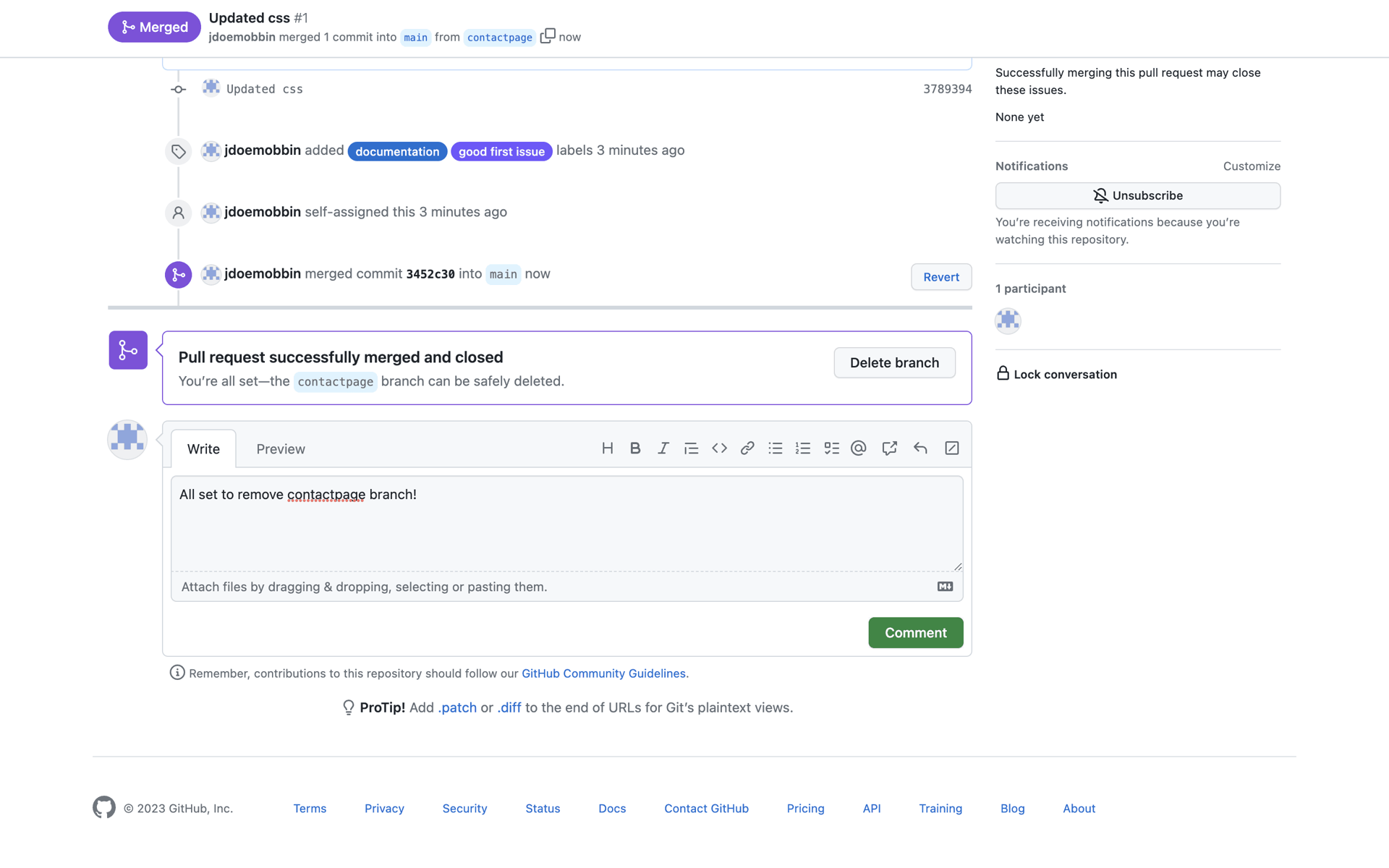 GitHub Web UI screenshot 16