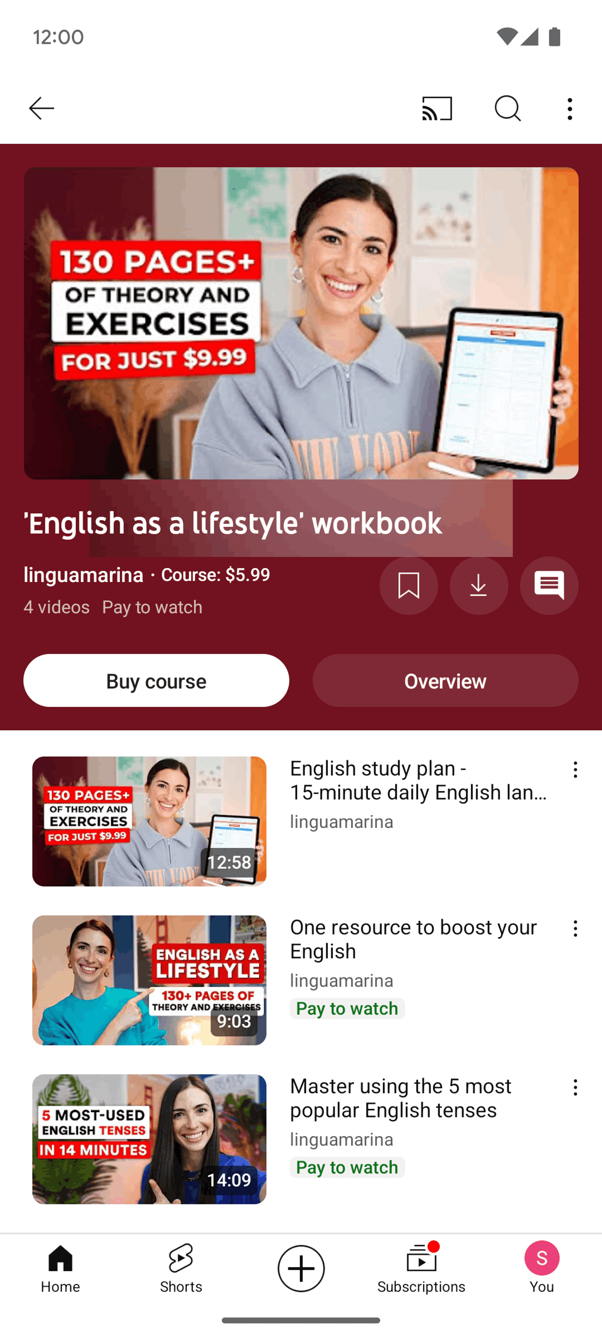 YouTube Android UI screenshot 11