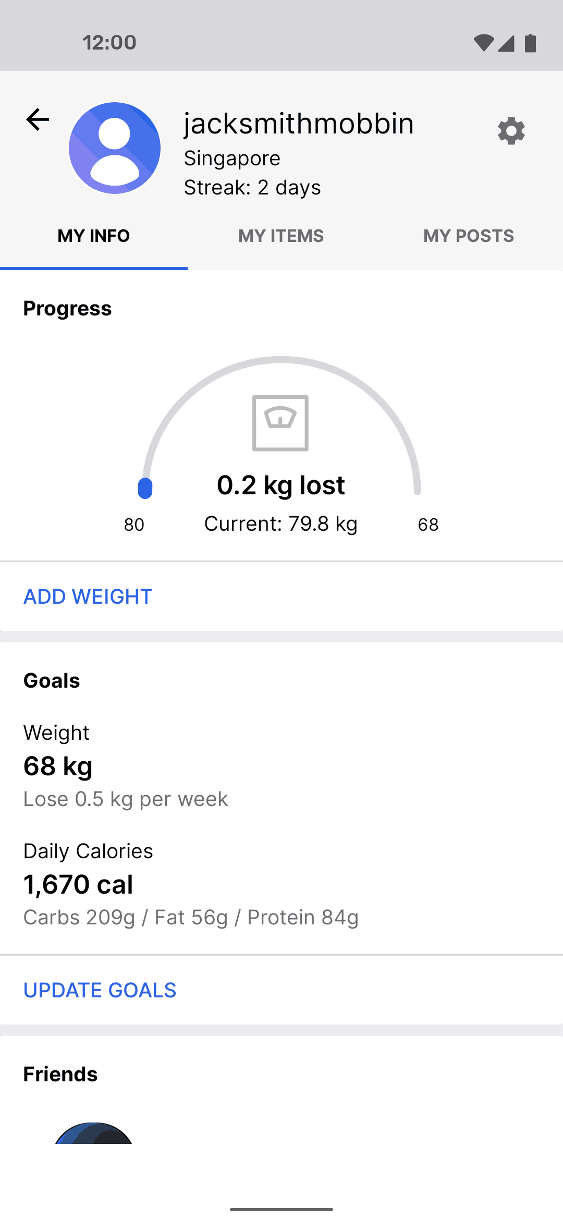 MyFitnessPal Android UI screenshot 24