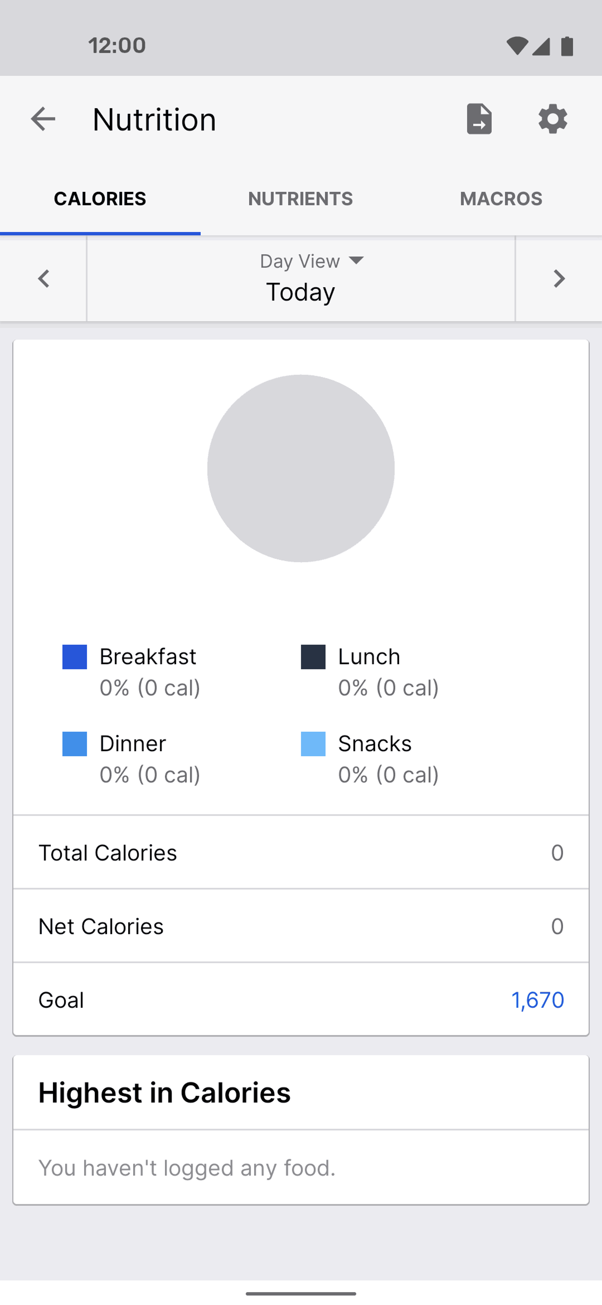 MyFitnessPal Android UI screenshot 12