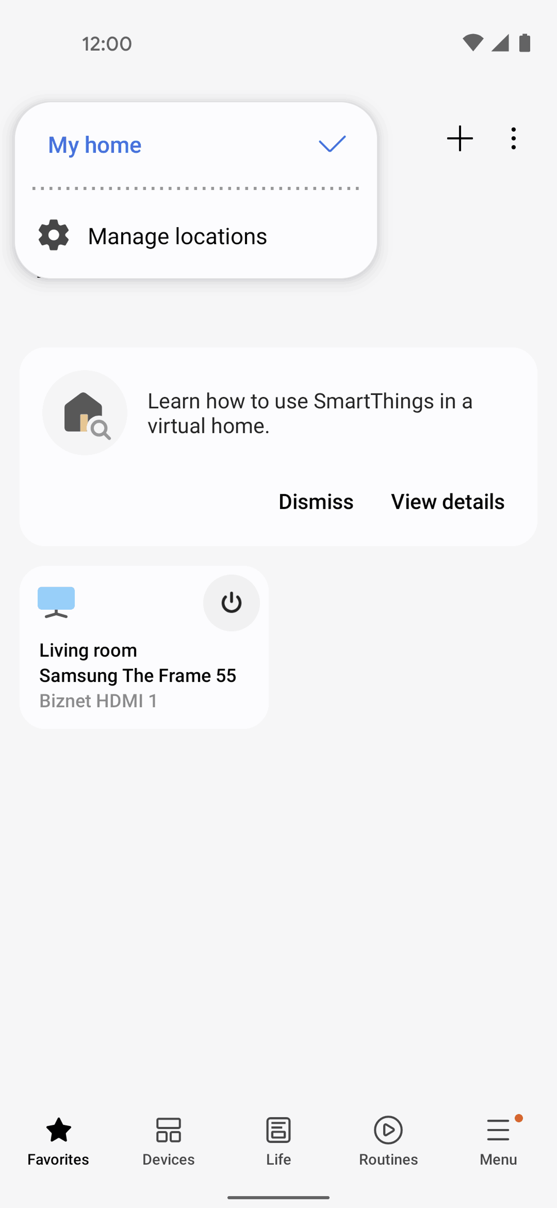 SmartThings Android UI screenshot 14