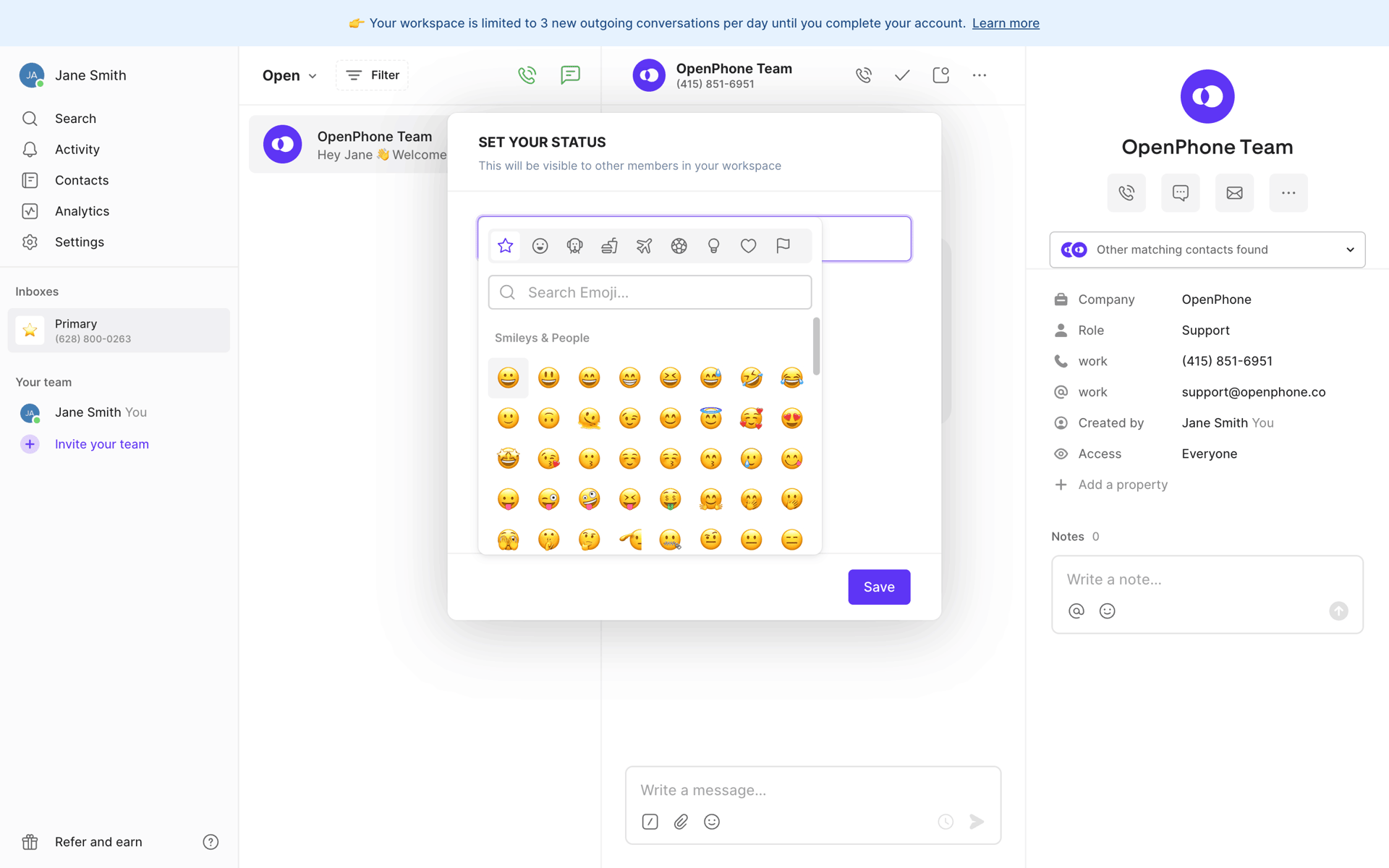 OpenPhone Web UI screenshot 22