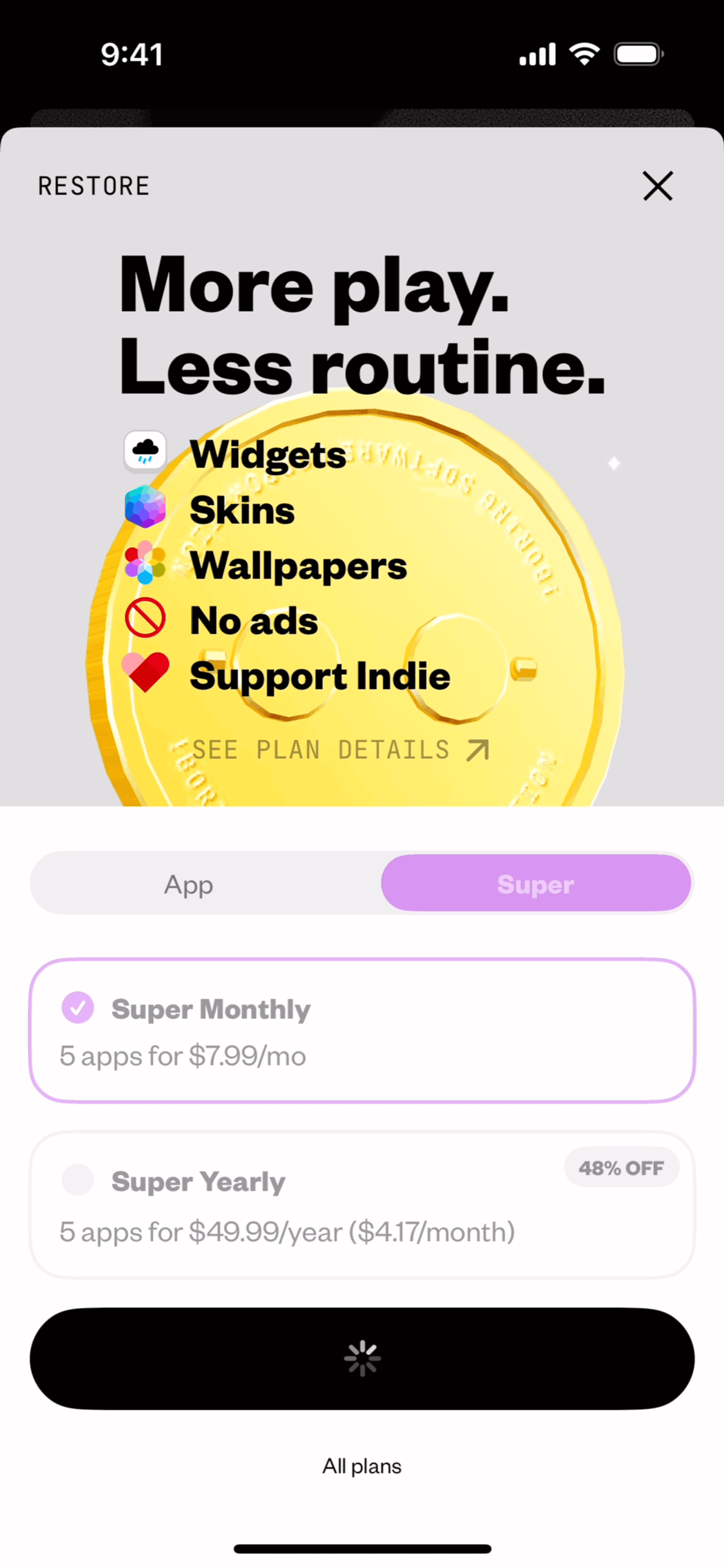 (Not Boring) Timer iOS UI screenshot 11