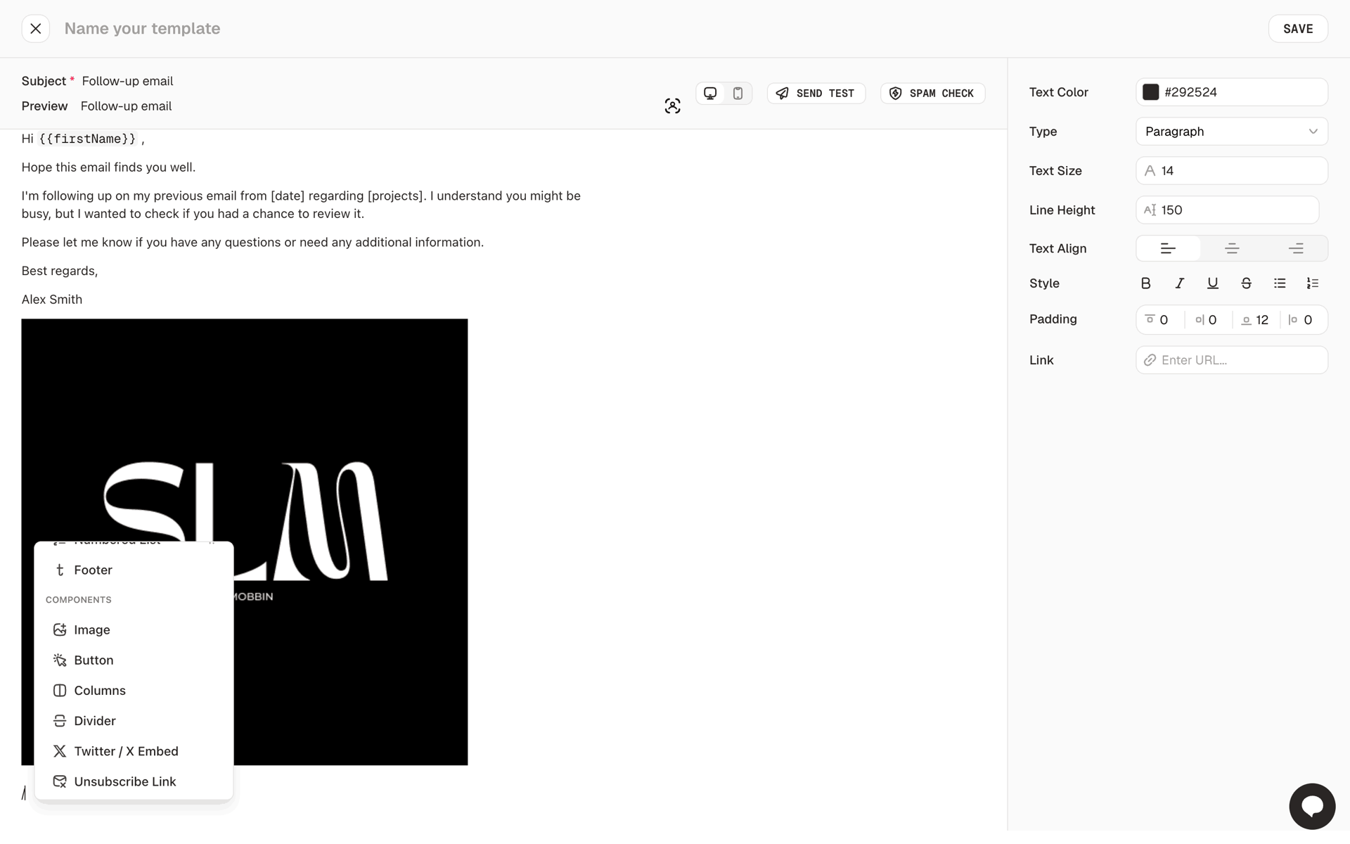 AutoSend Web UI screenshot 7