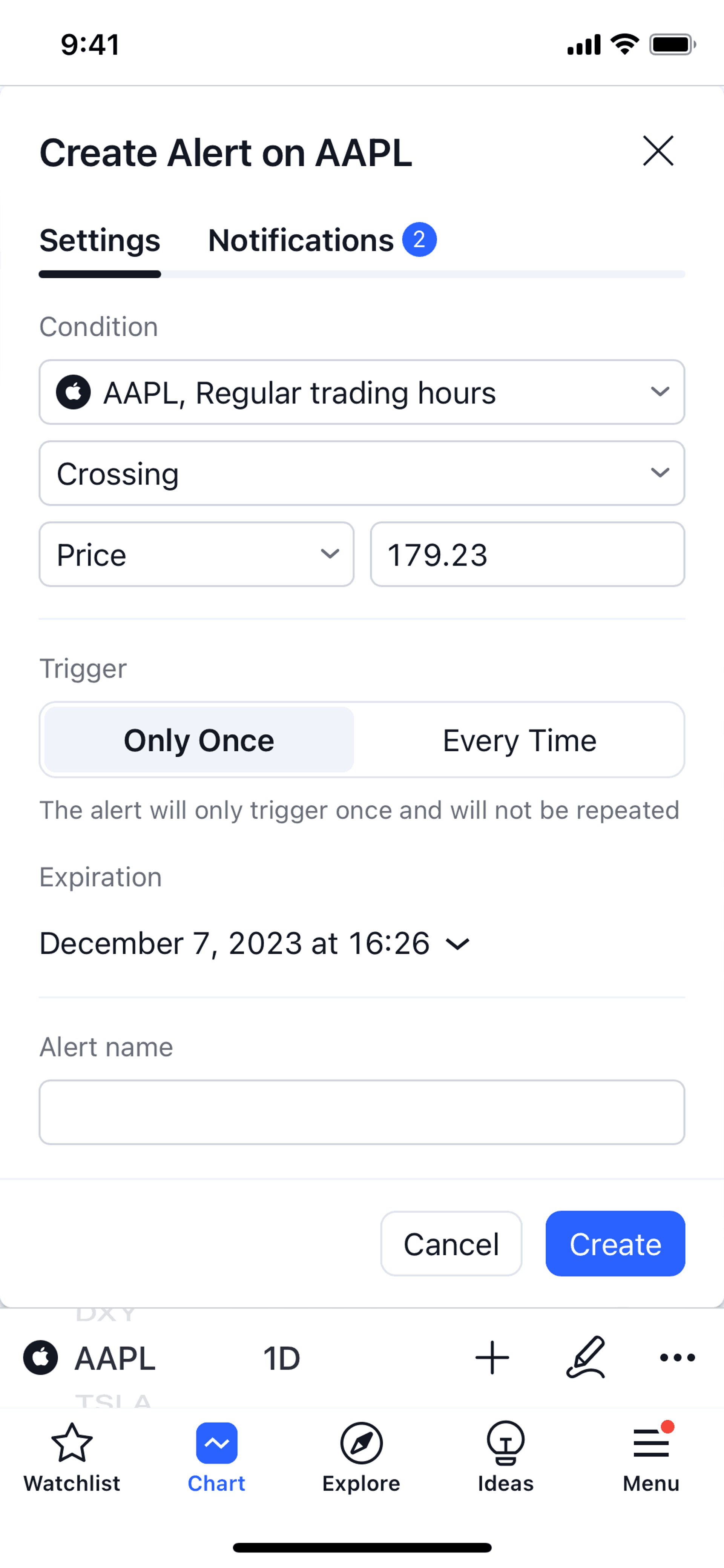 TradingView iOS UI screenshot 23