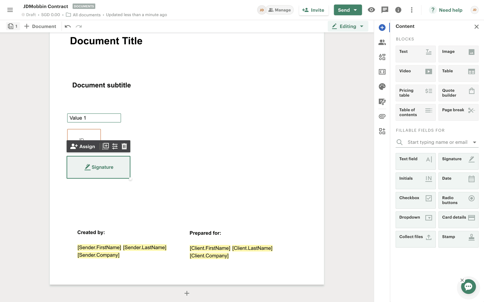 PandaDoc Web UI screenshot 10