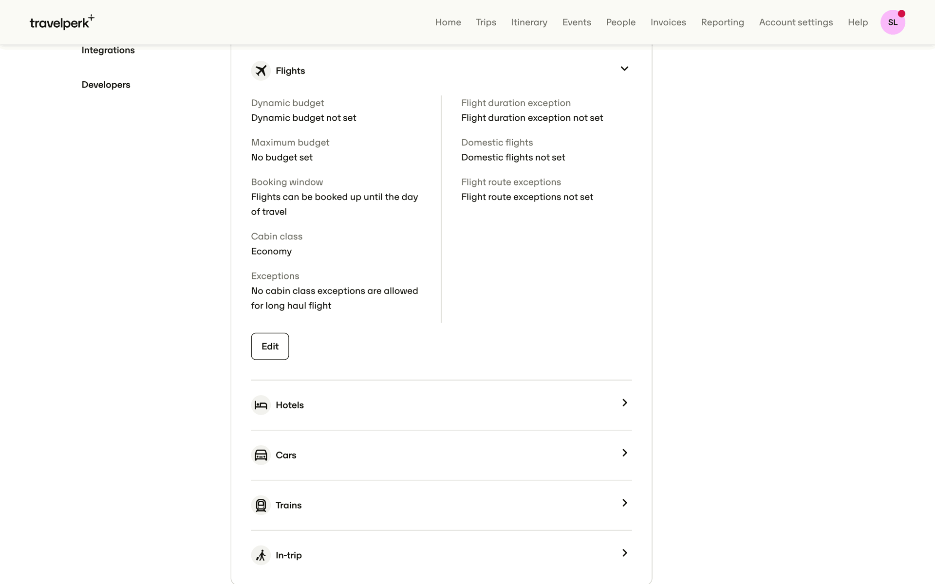 TravelPerk Web UI screenshot 11