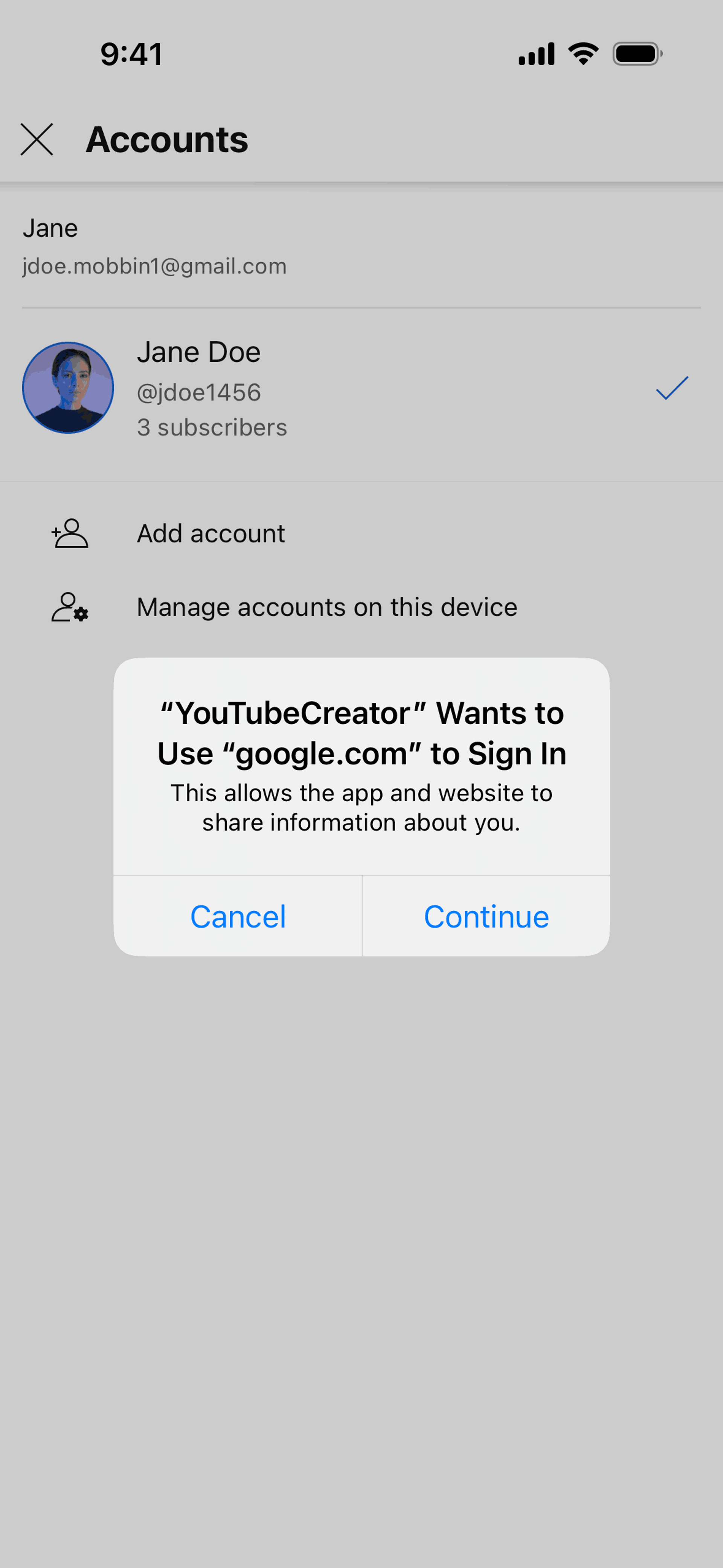 YouTube Studio iOS UI screenshot 8