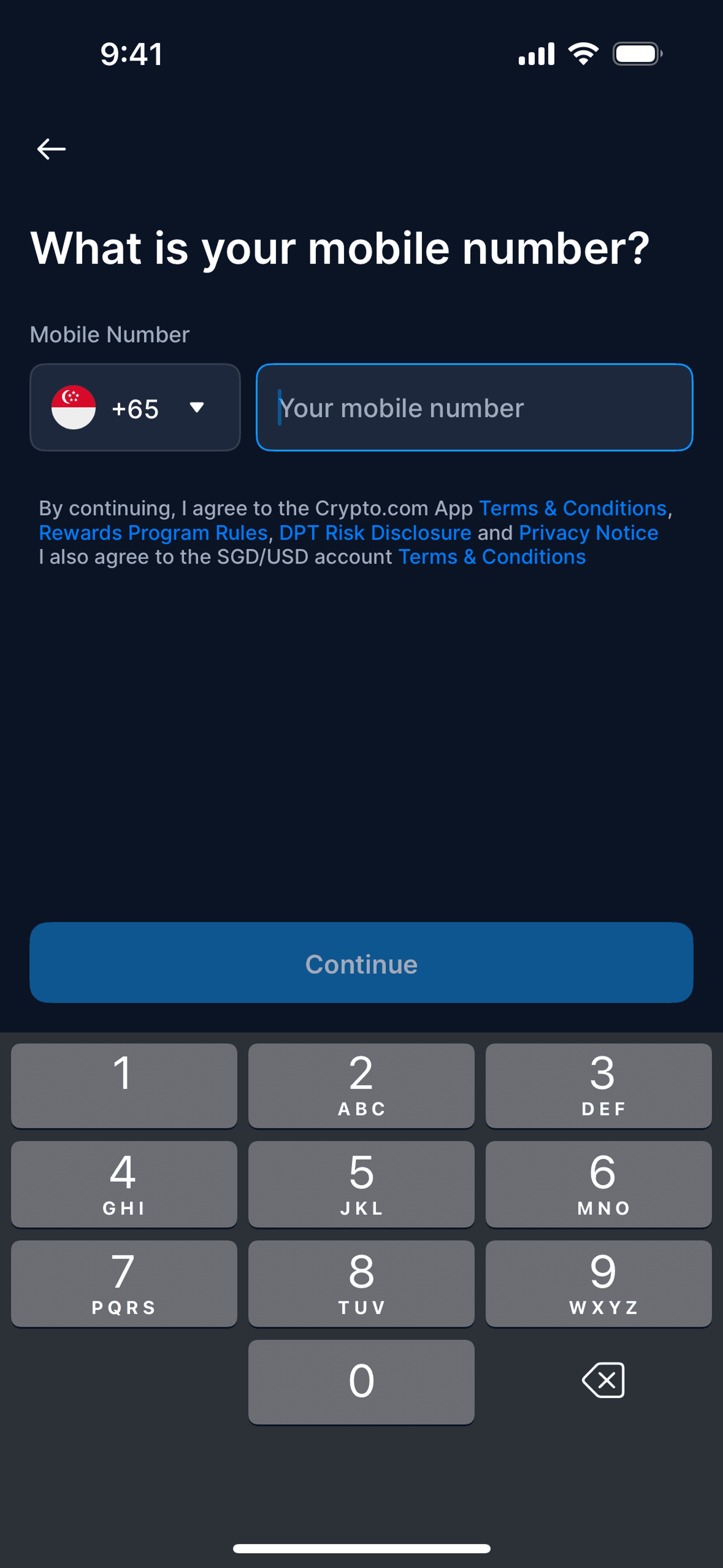 Crypto.com iOS UI screenshot 8