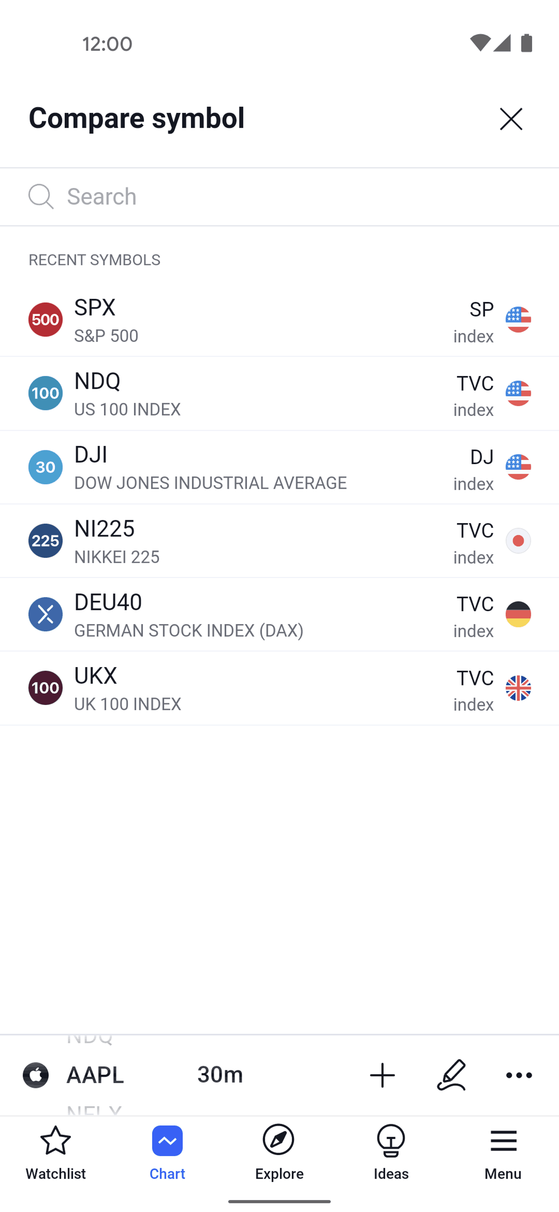 TradingView Android UI screenshot 13