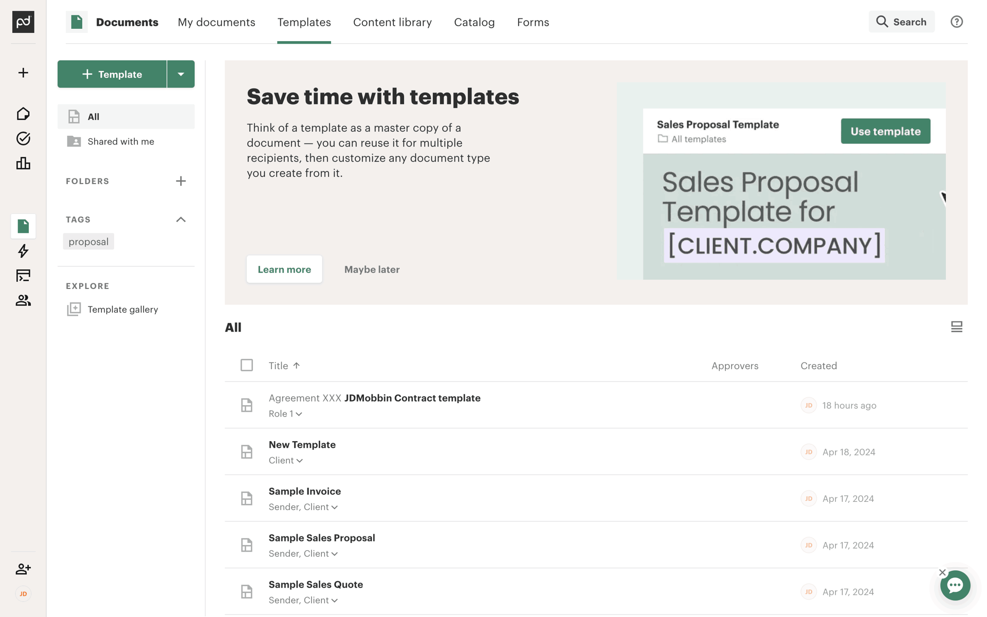 PandaDoc Web UI screenshot 12
