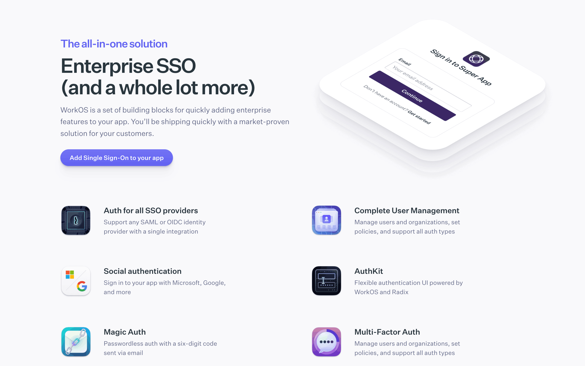 WorkOS Web UI screenshot 5