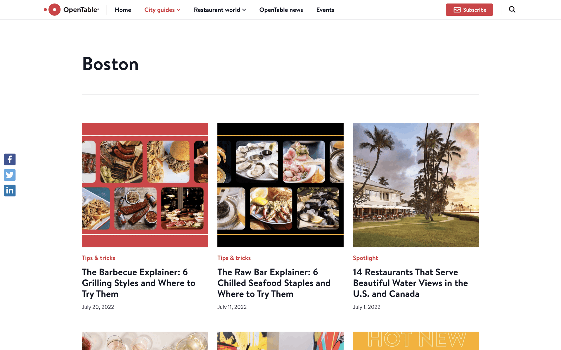 OpenTable Web UI screenshot 17