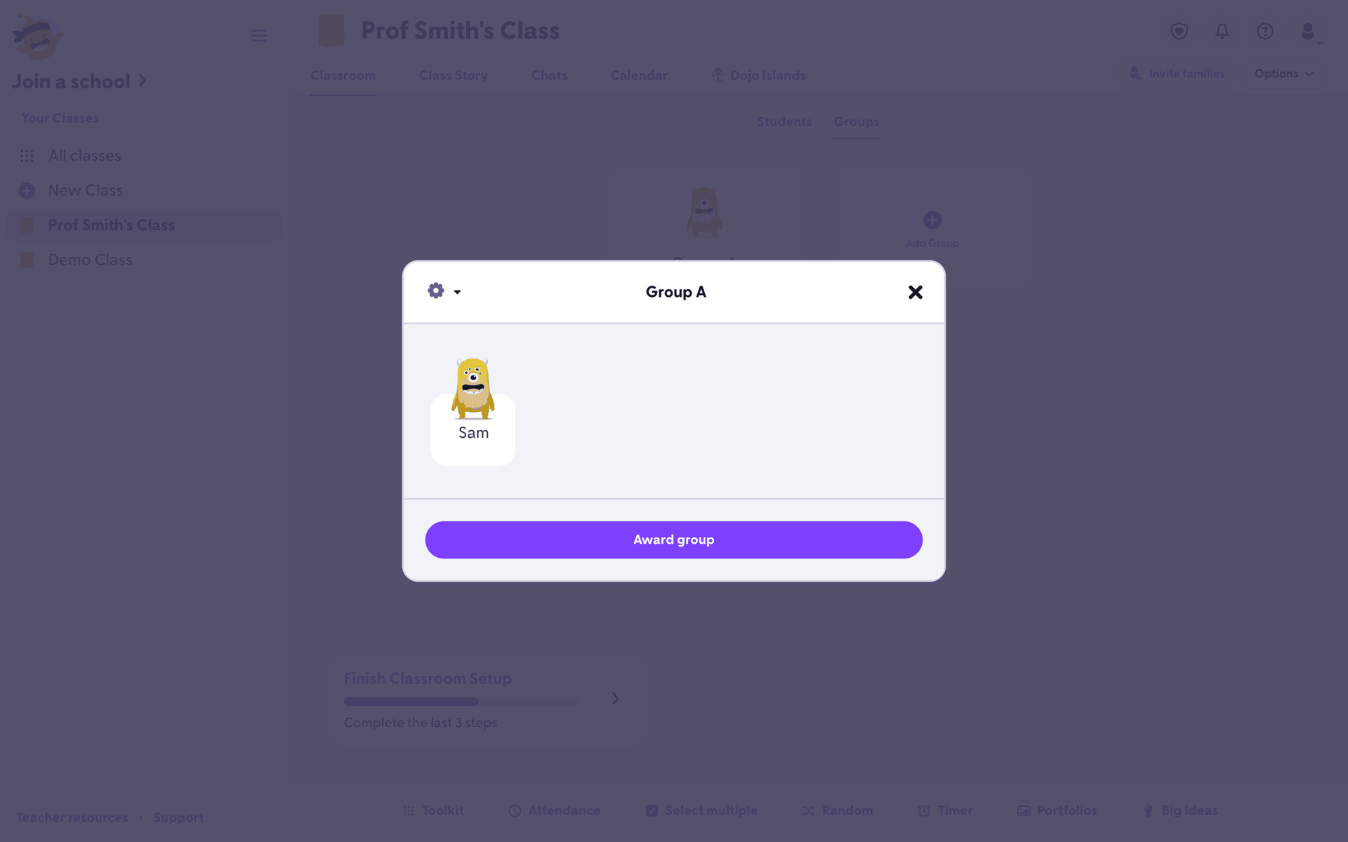 ClassDojo Web UI screenshot 8