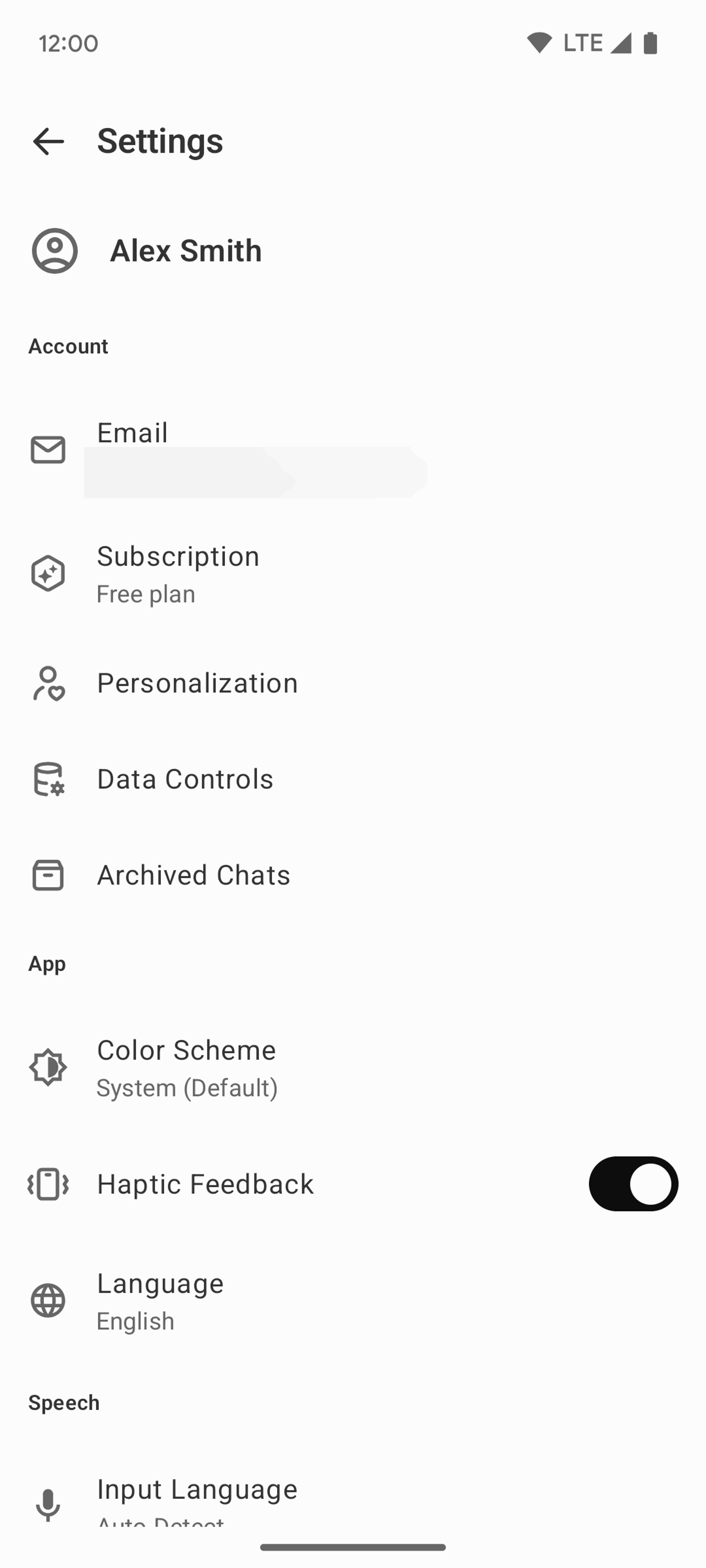 ChatGPT Android UI screenshot 13