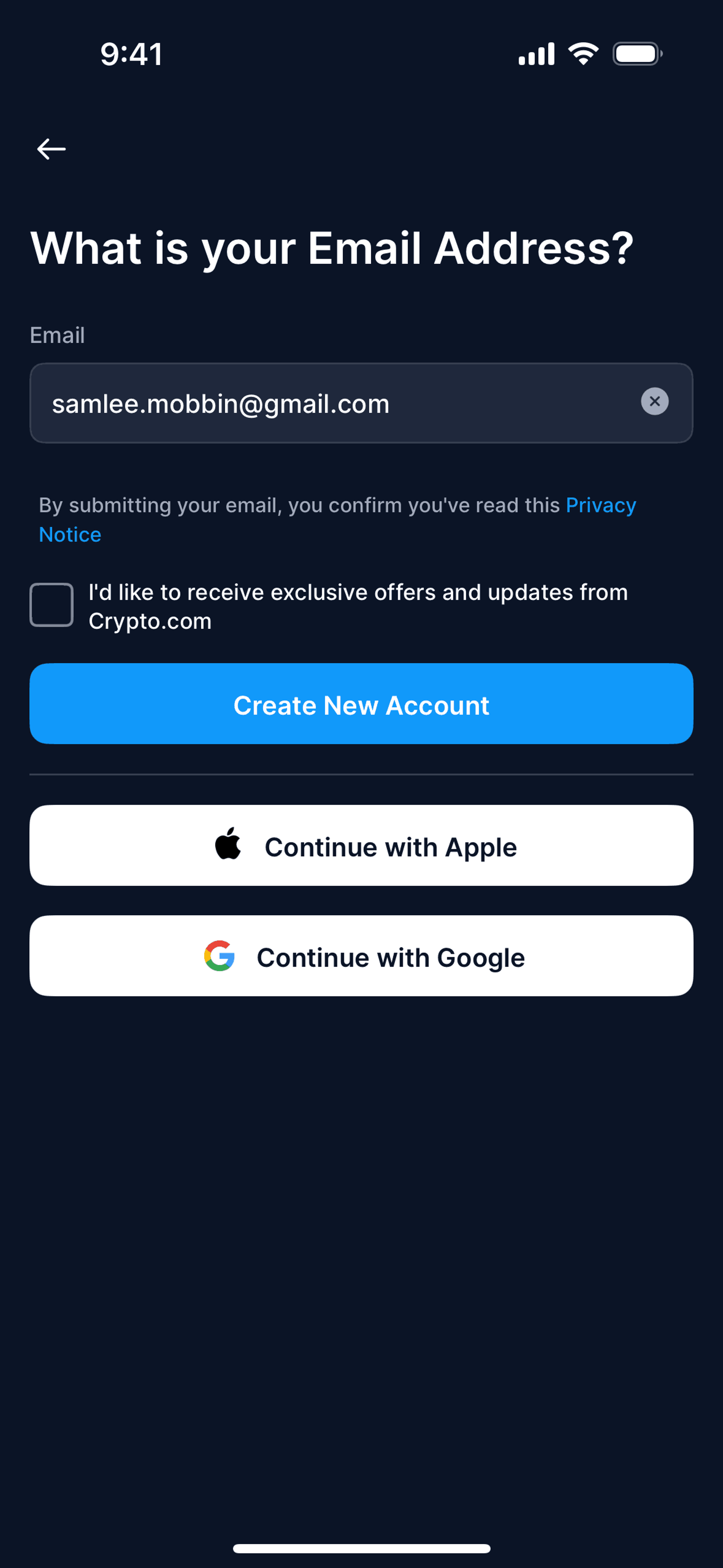 Crypto.com iOS UI screenshot 5