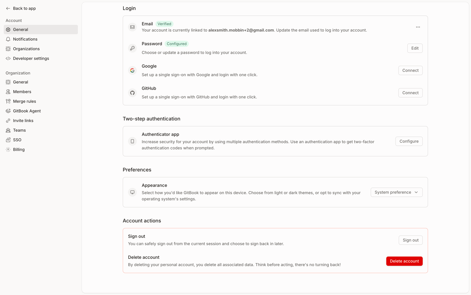 GitBook Web UI screenshot 17