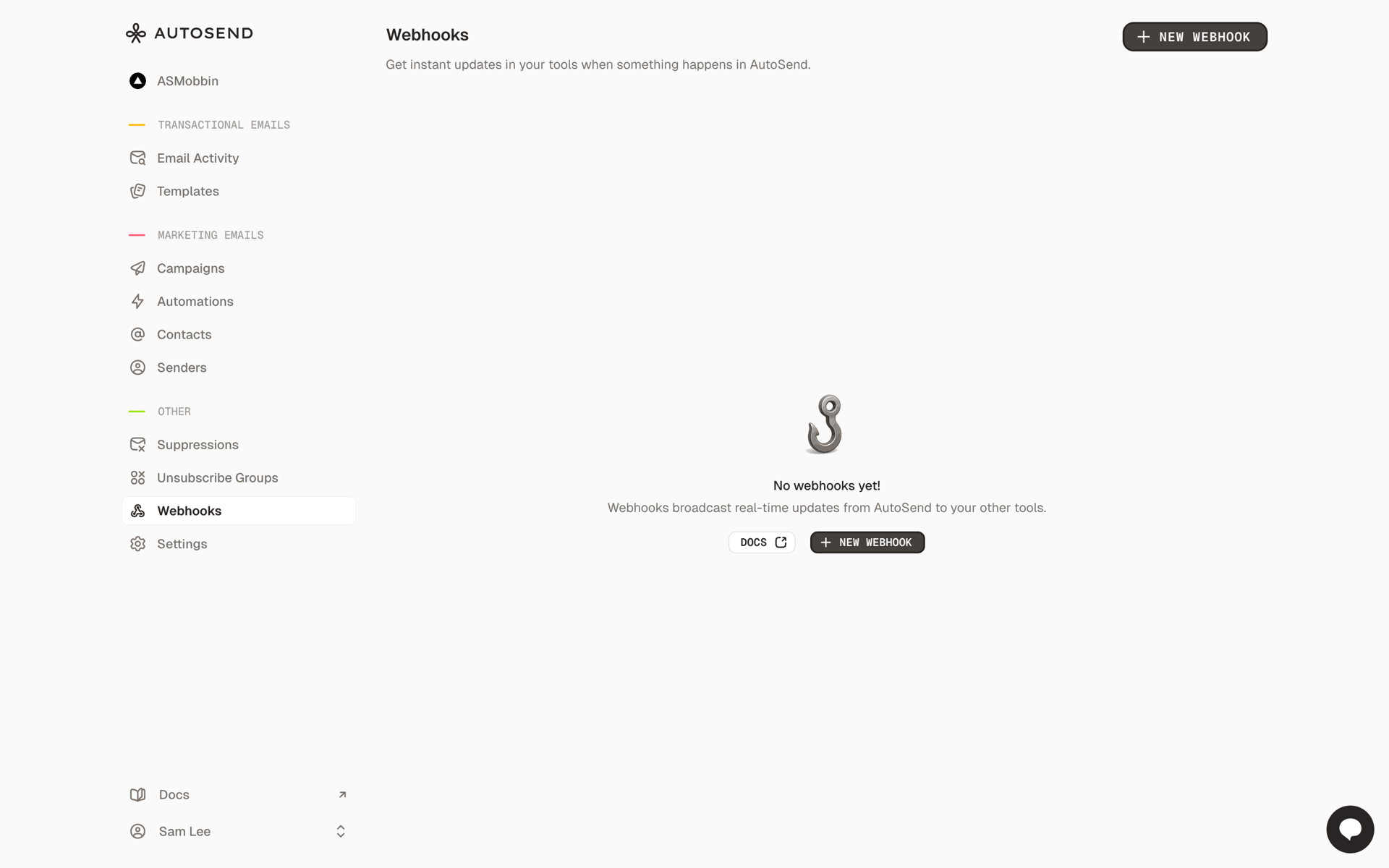 AutoSend Web UI screenshot 17