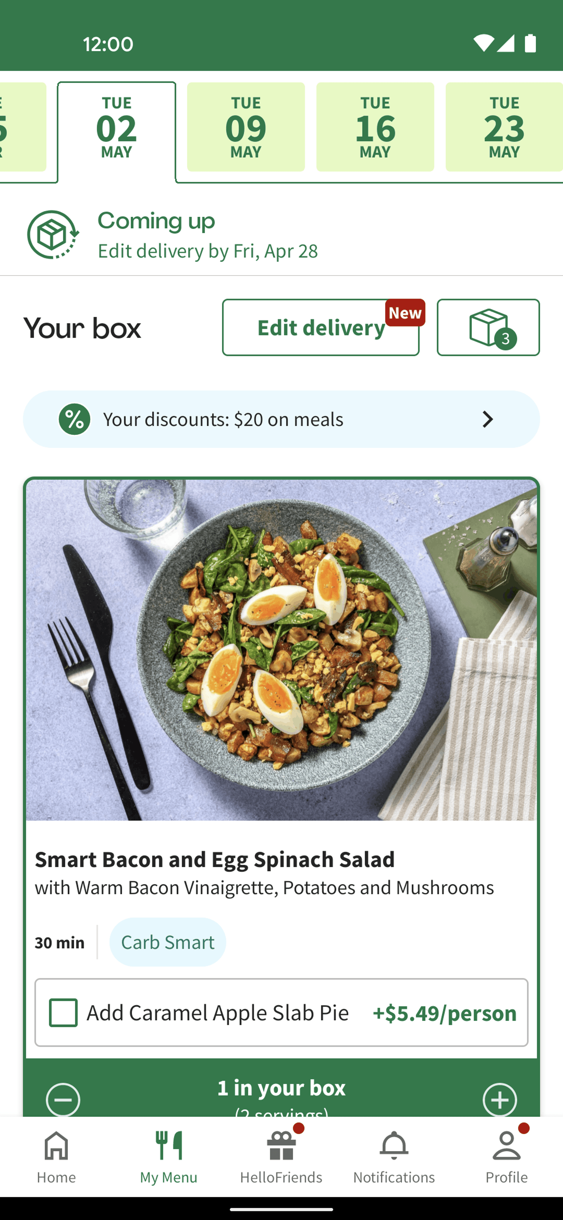 HelloFresh Android UI screenshot 13