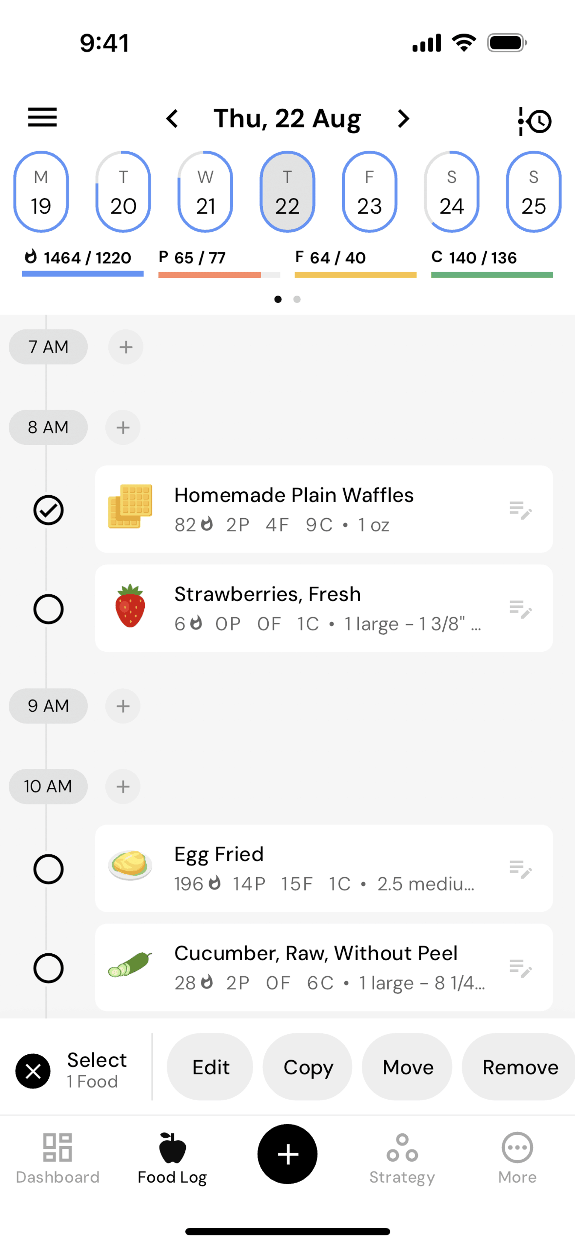 MacroFactor iOS UI screenshot 7