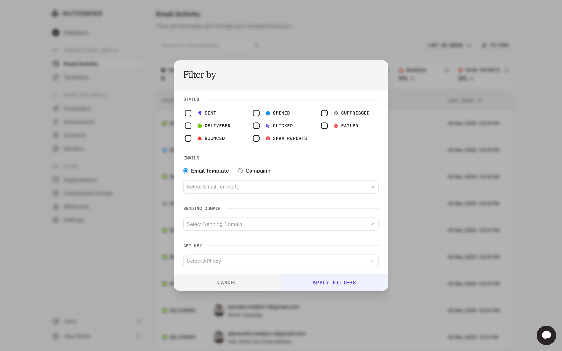 AutoSend Web UI screenshot 20