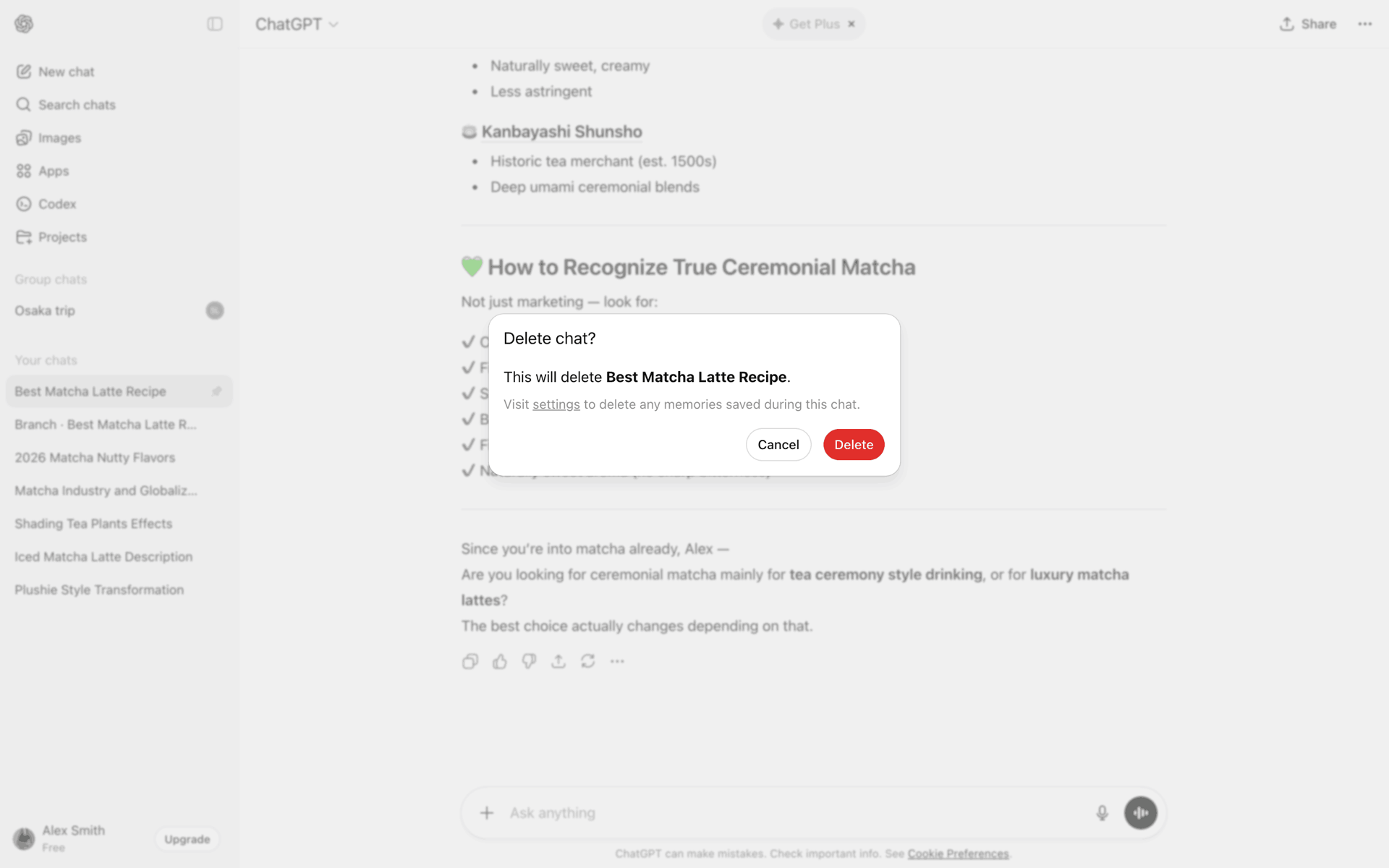 ChatGPT Web UI screenshot 2