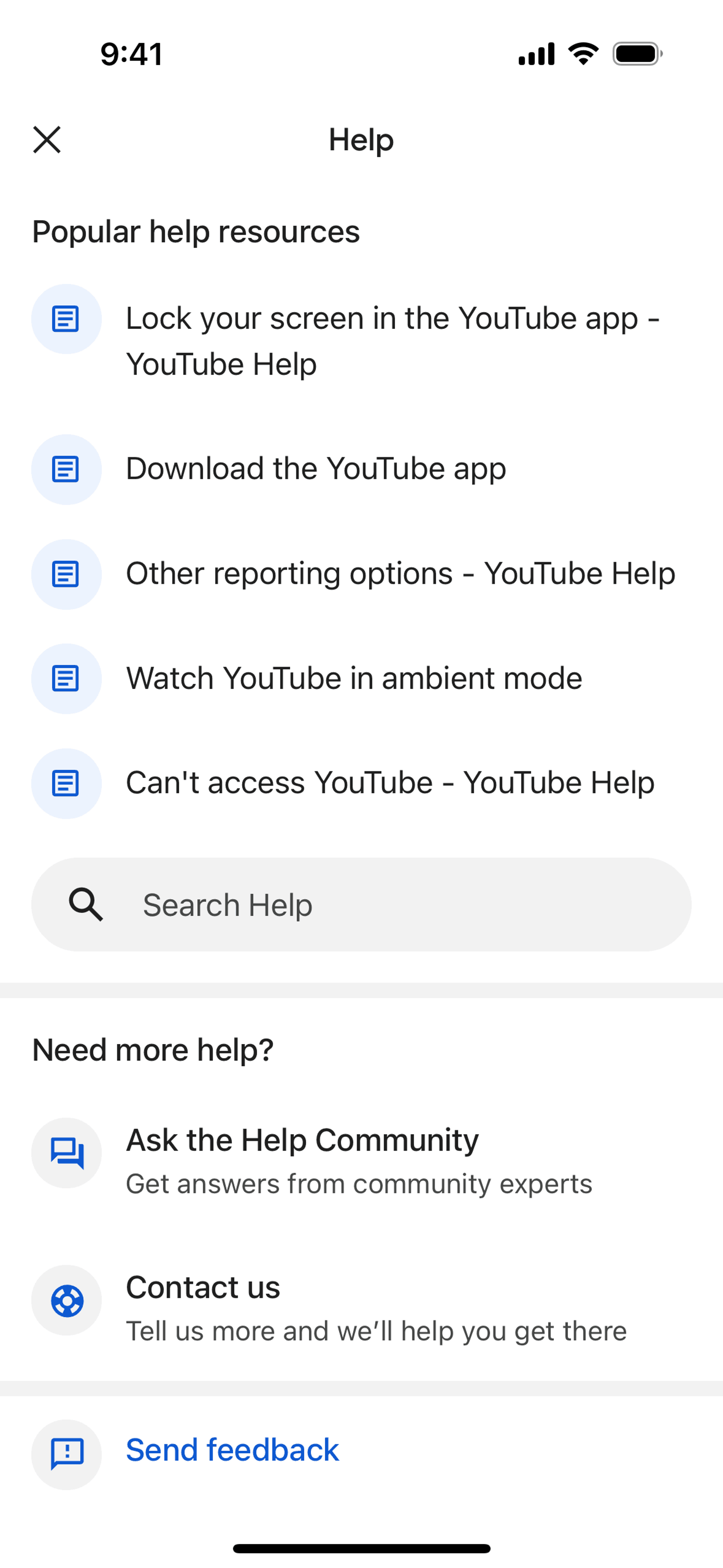 YouTube iOS UI screenshot 24
