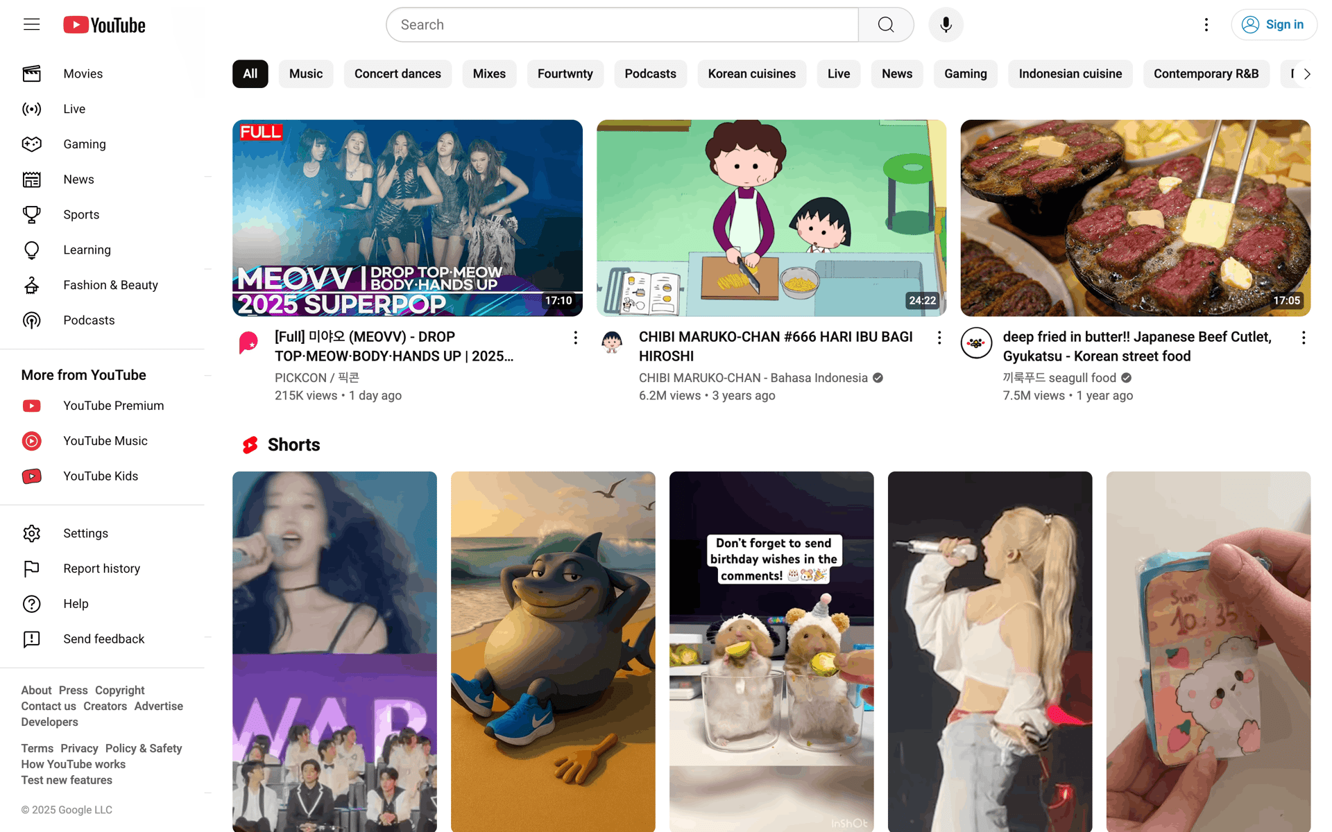 YouTube Web UI screenshot 12