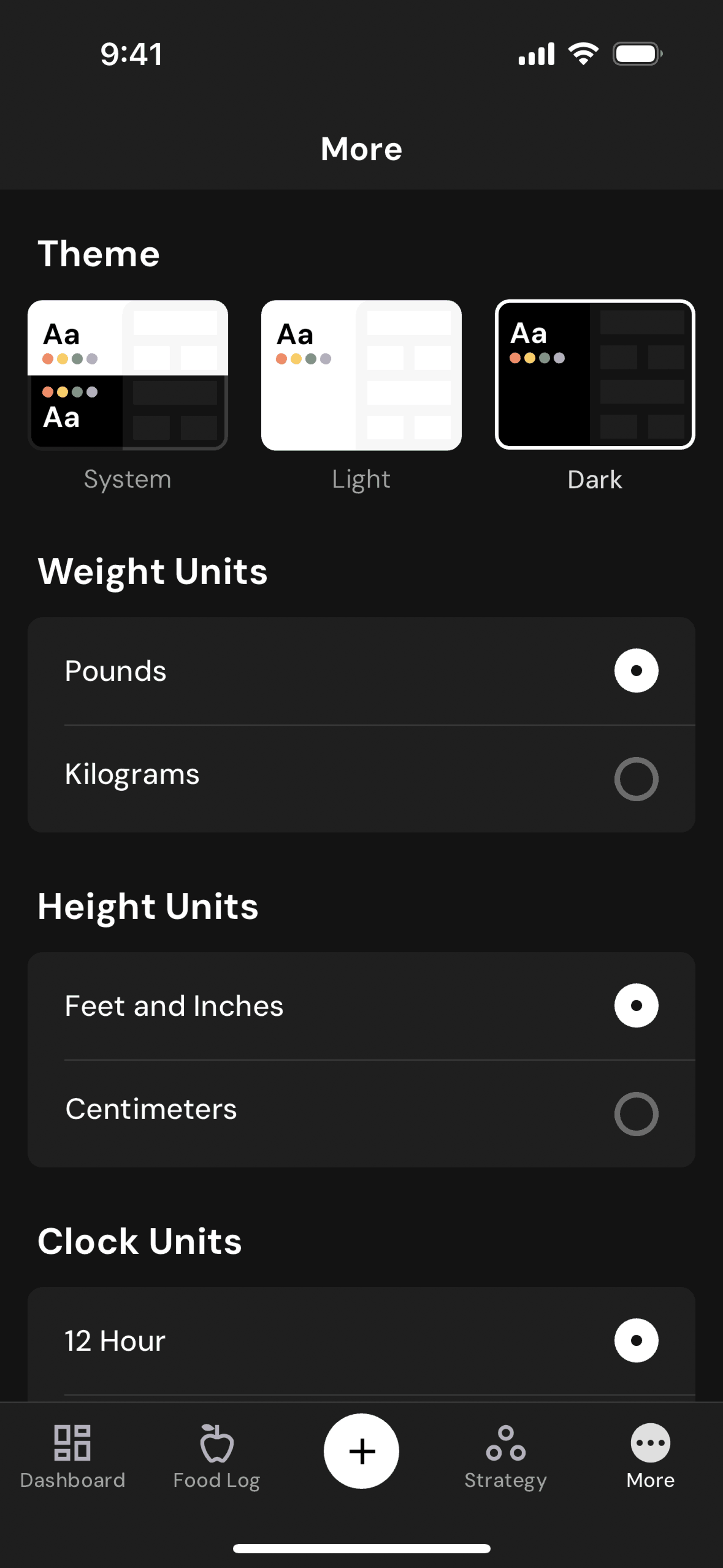 MacroFactor iOS UI screenshot 3
