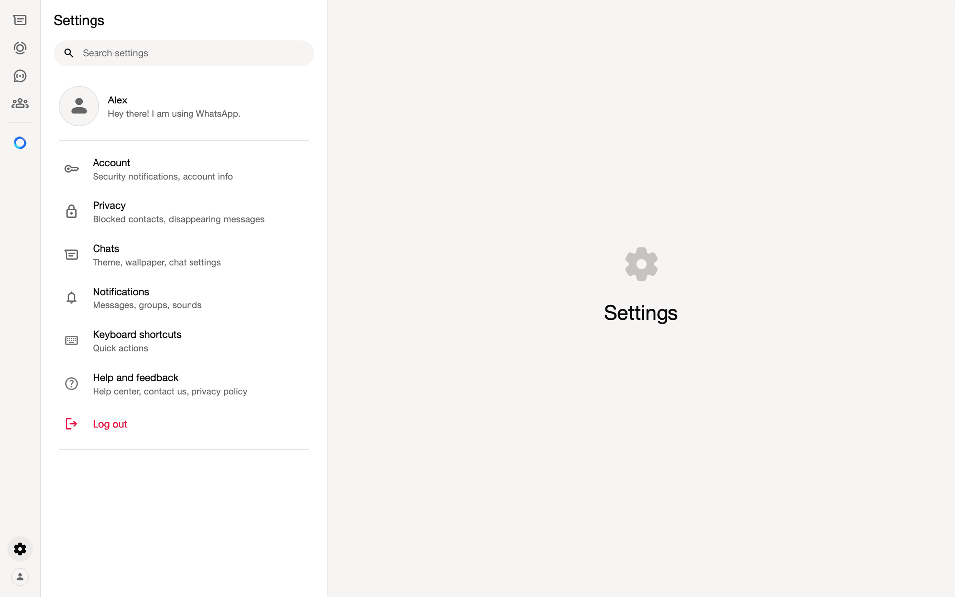 WhatsApp Web UI screenshot 4