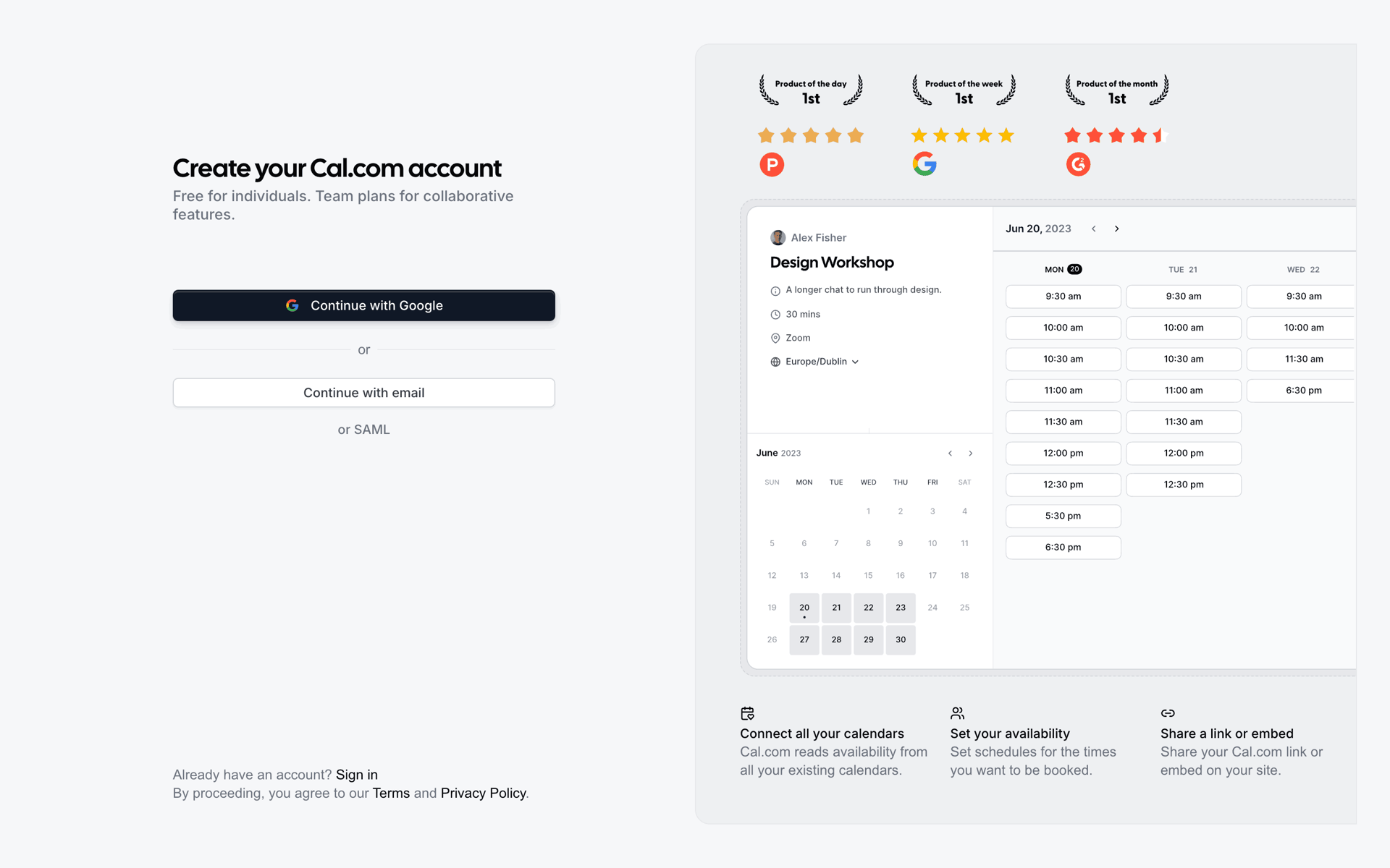 Cal.com Web UI screenshot 2